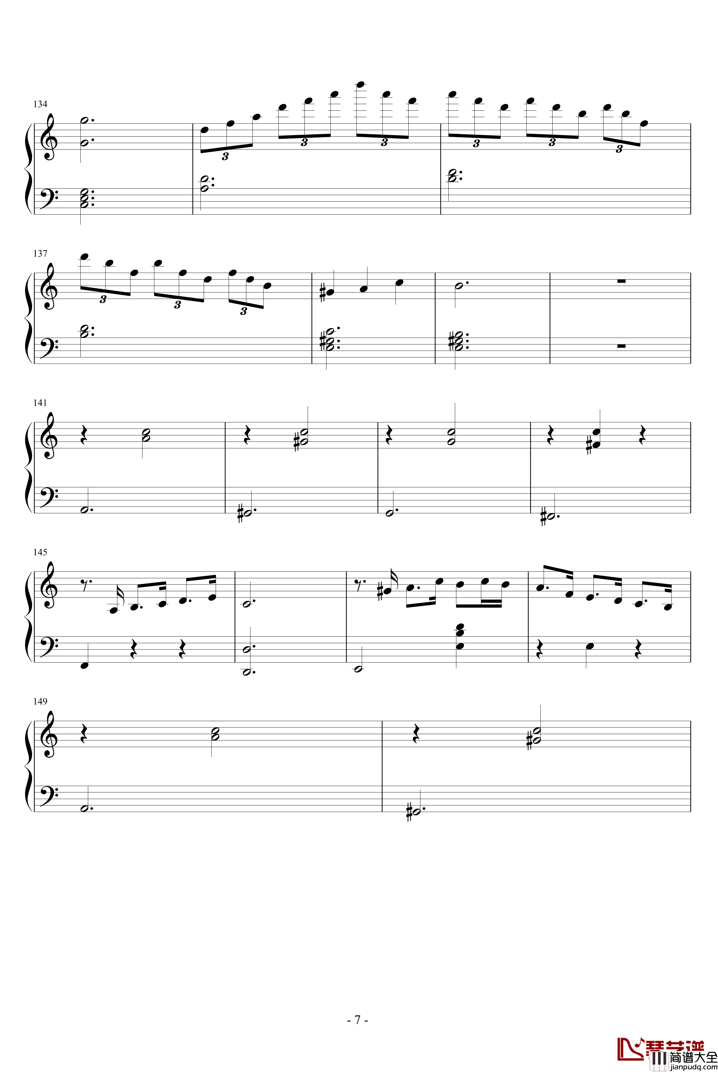 我的快乐钢琴谱_命中注定我愛你插曲_锦绣二重唱