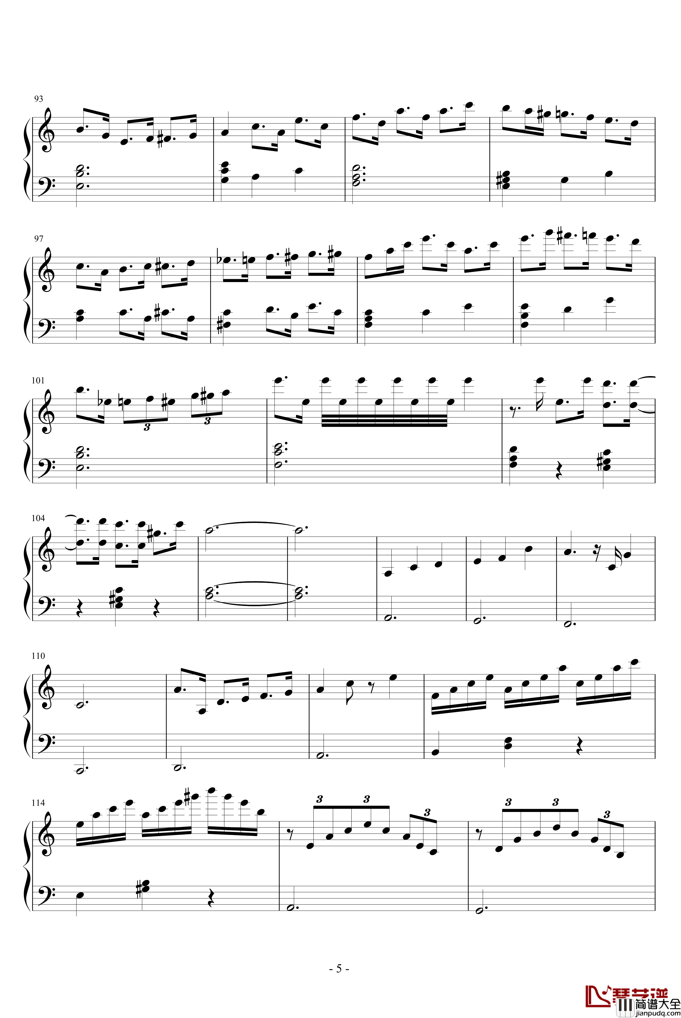 我的快乐钢琴谱_命中注定我愛你插曲_锦绣二重唱