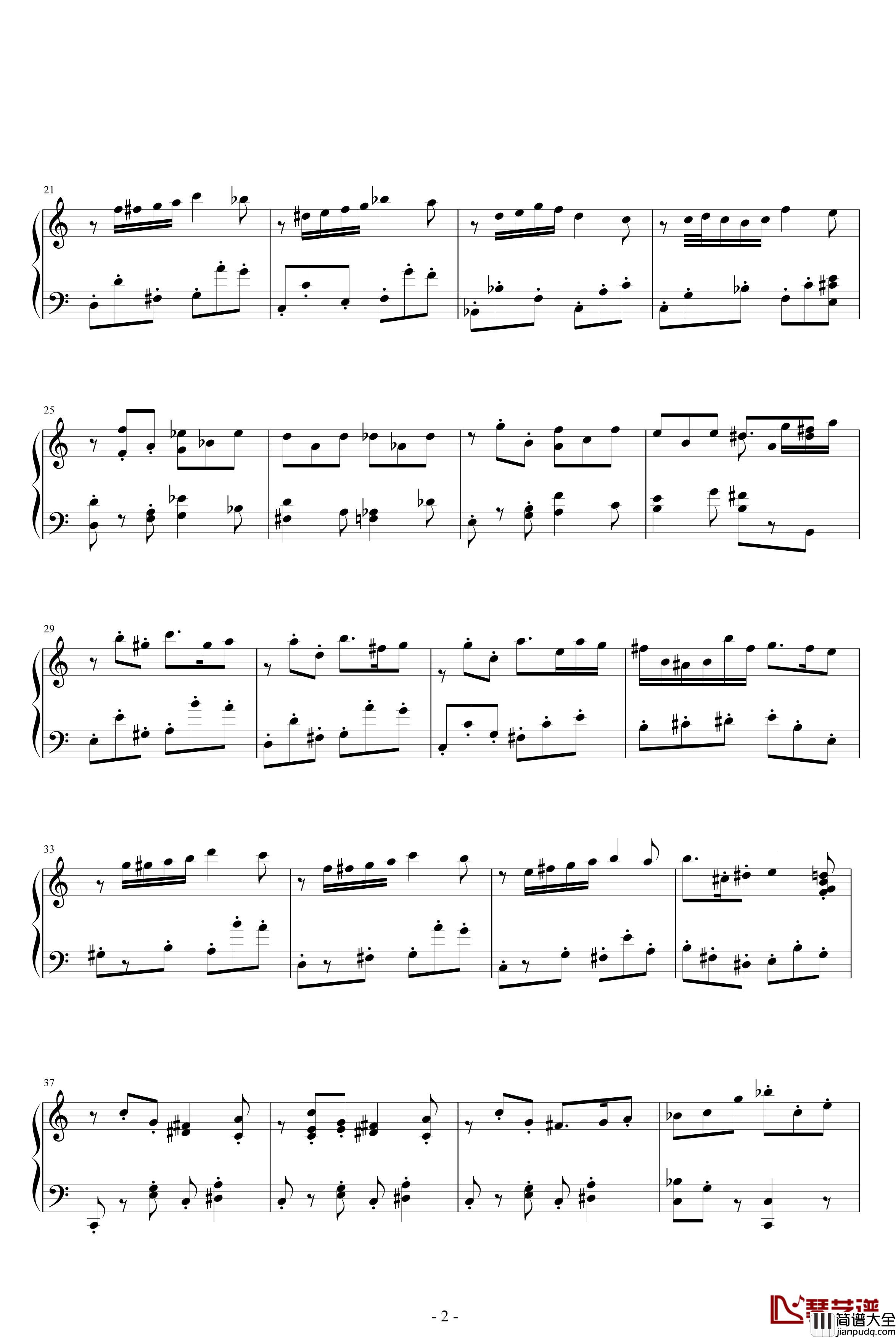 C大调谐谑曲钢琴谱_乐侠