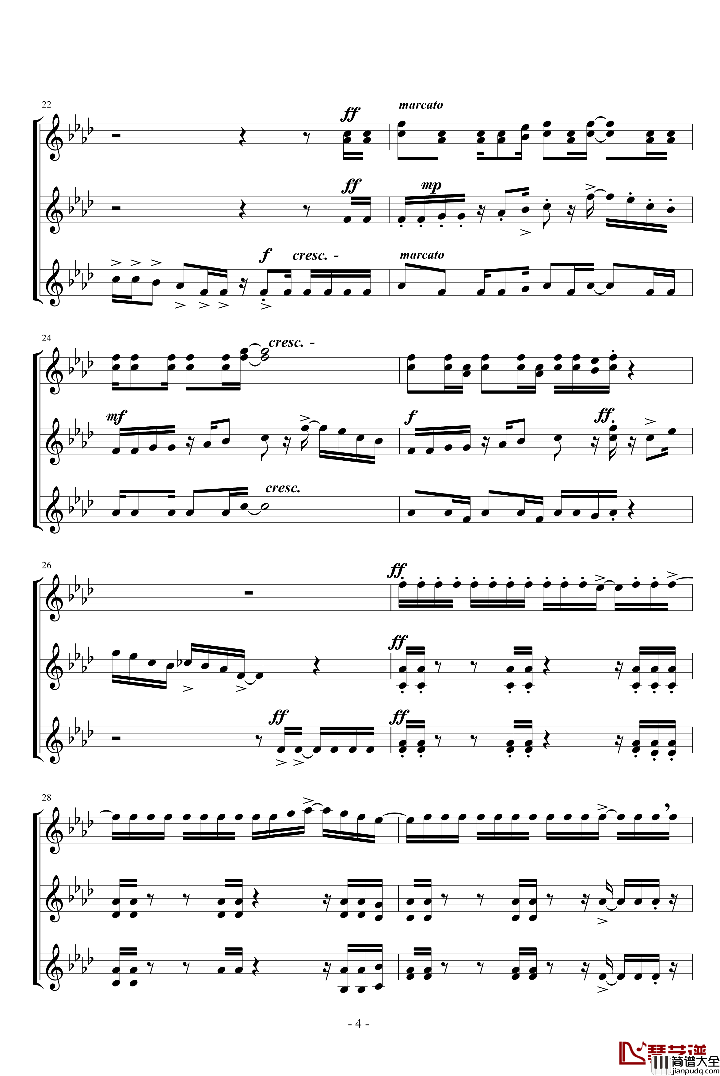 杰里科之役钢琴谱_影视