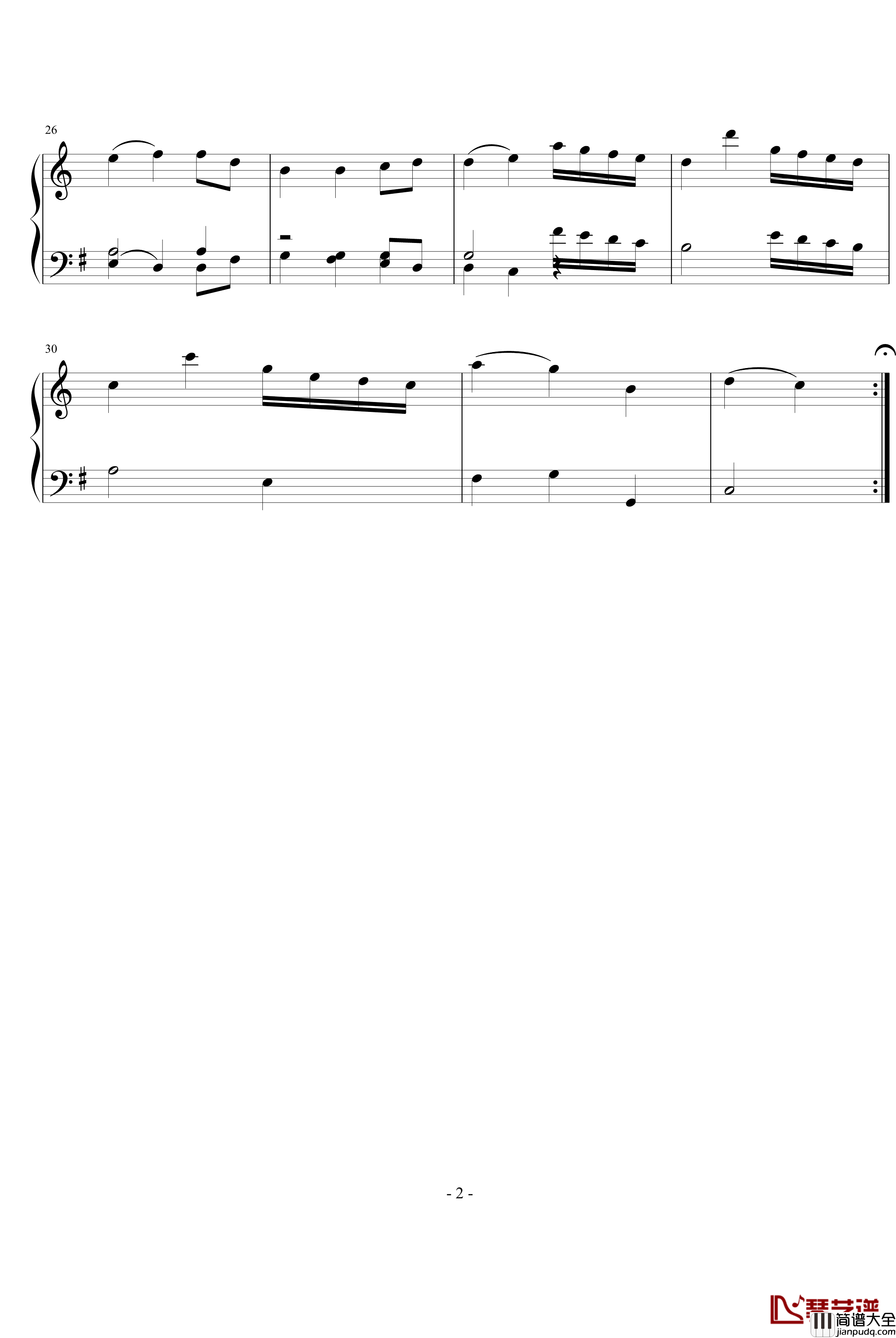 小步舞曲K.1钢琴谱_莫扎特