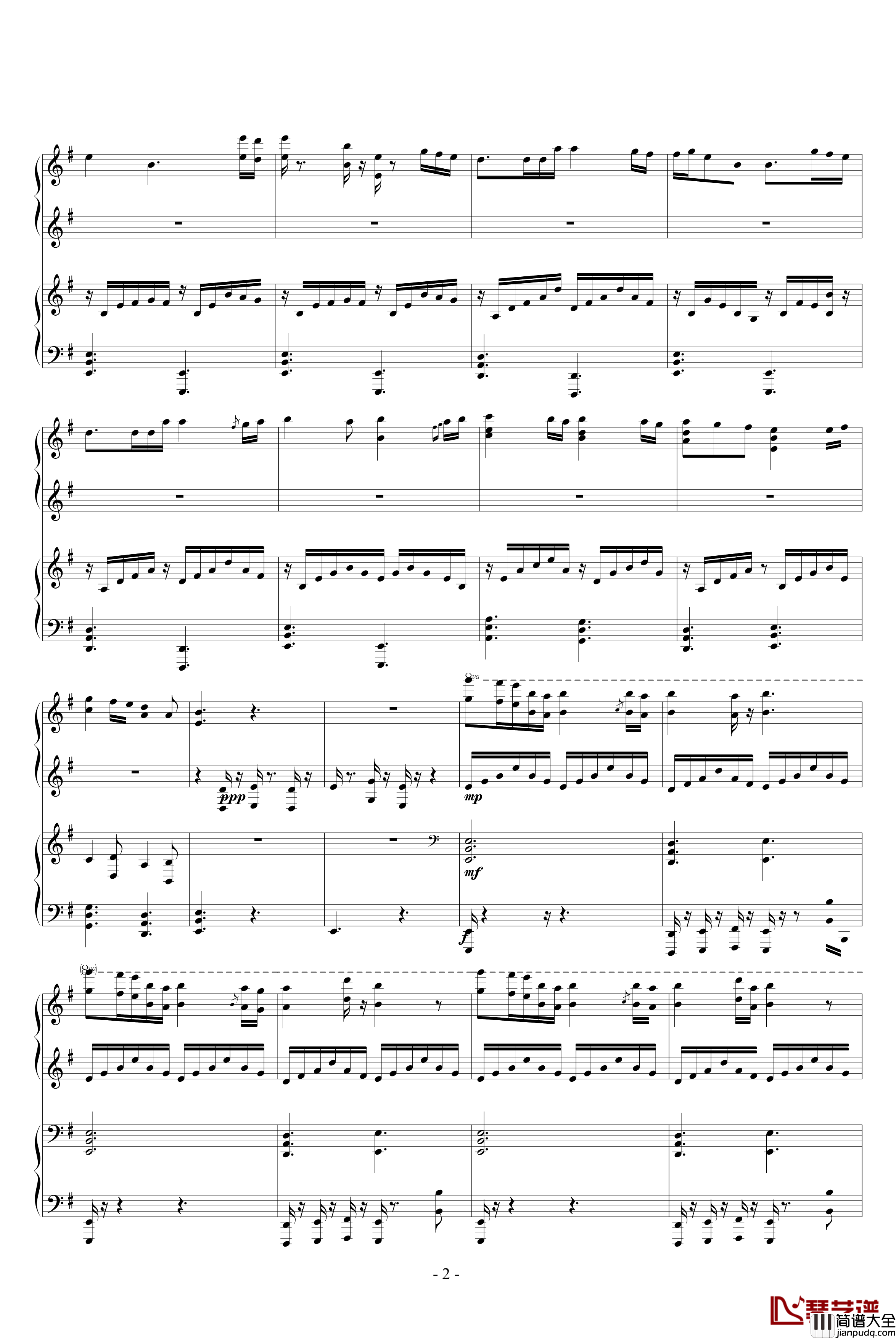 A_Wooland_Night钢琴谱_Bandari