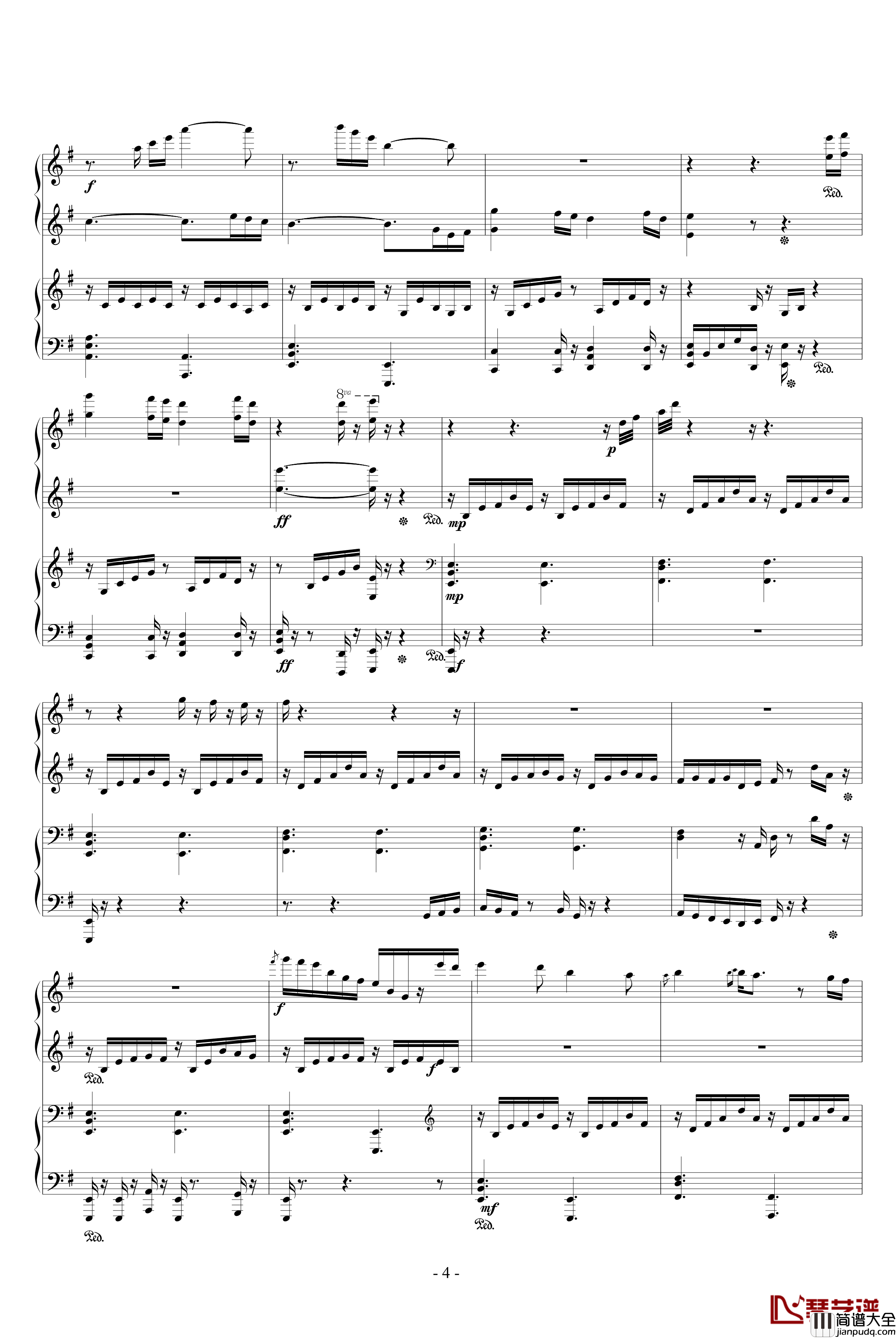 A_Wooland_Night钢琴谱_Bandari