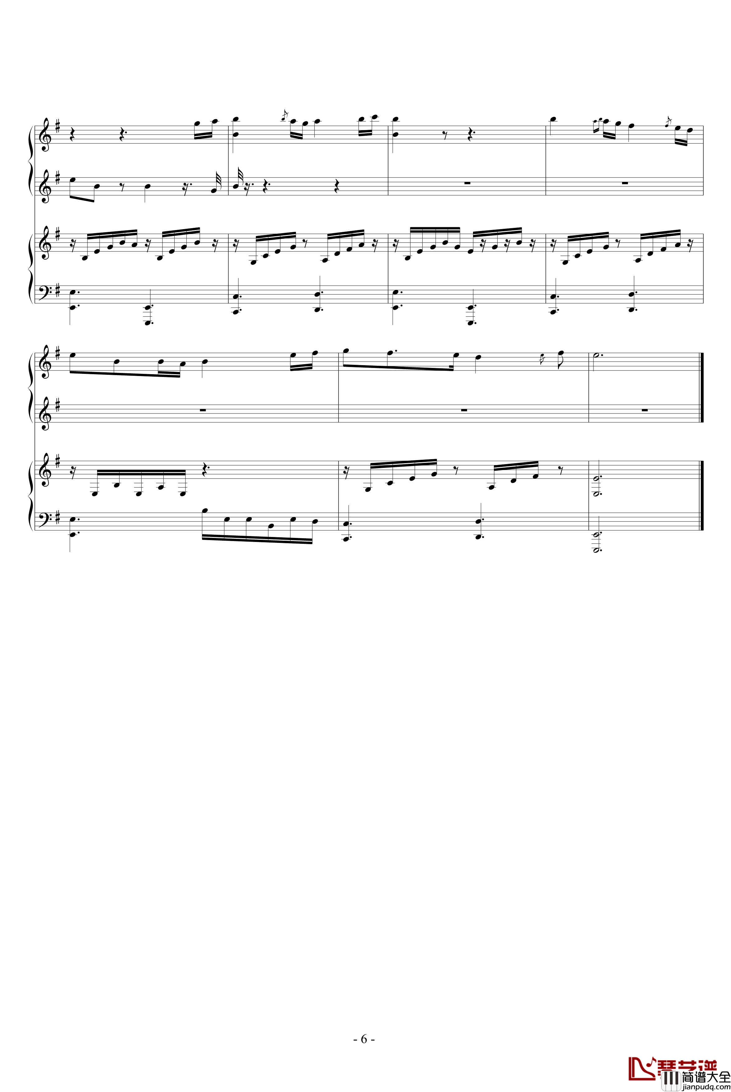 A_Wooland_Night钢琴谱_Bandari