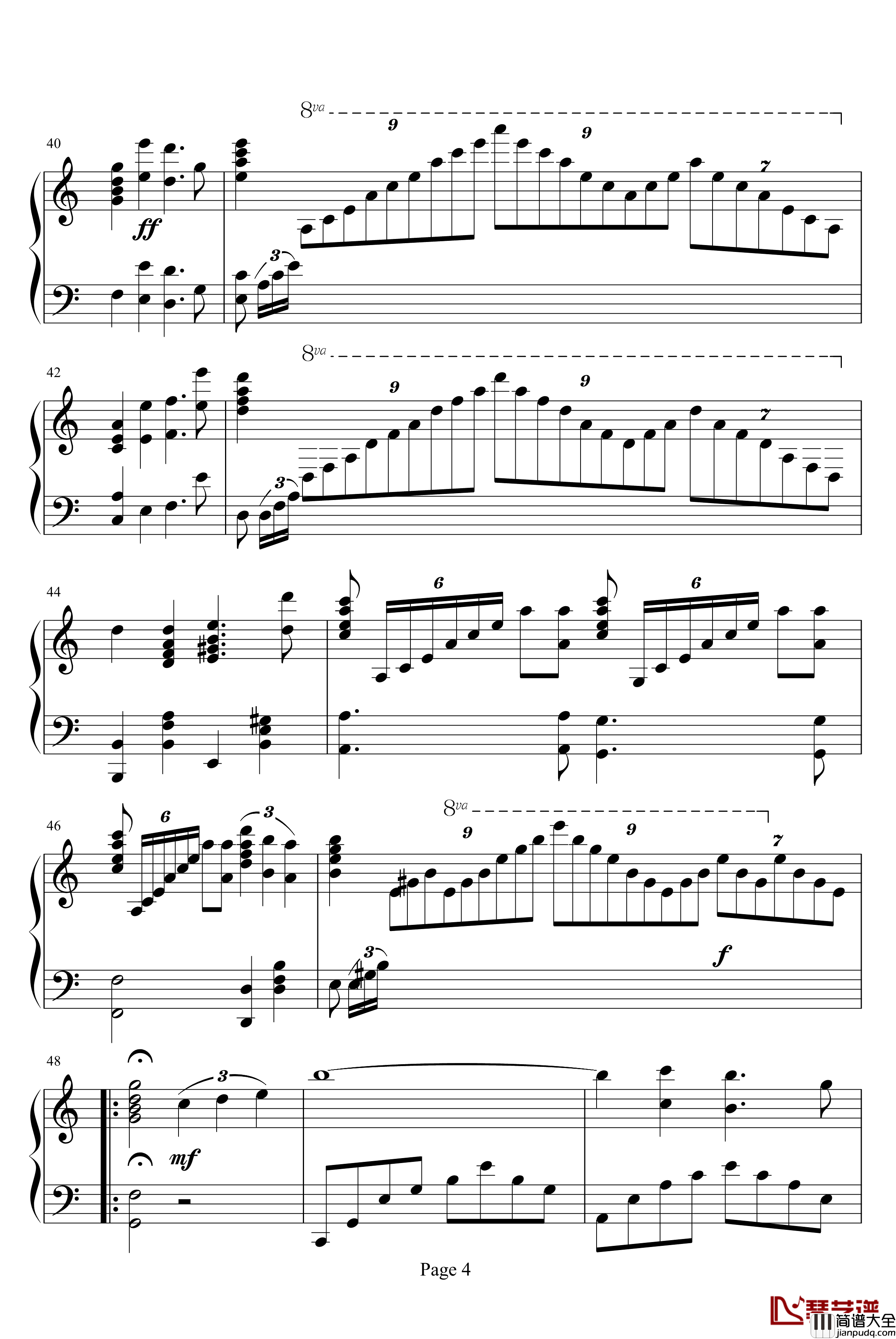 在时光中漫步钢琴谱_somewhere_in_time_马克西姆_Maksim·Mrvica