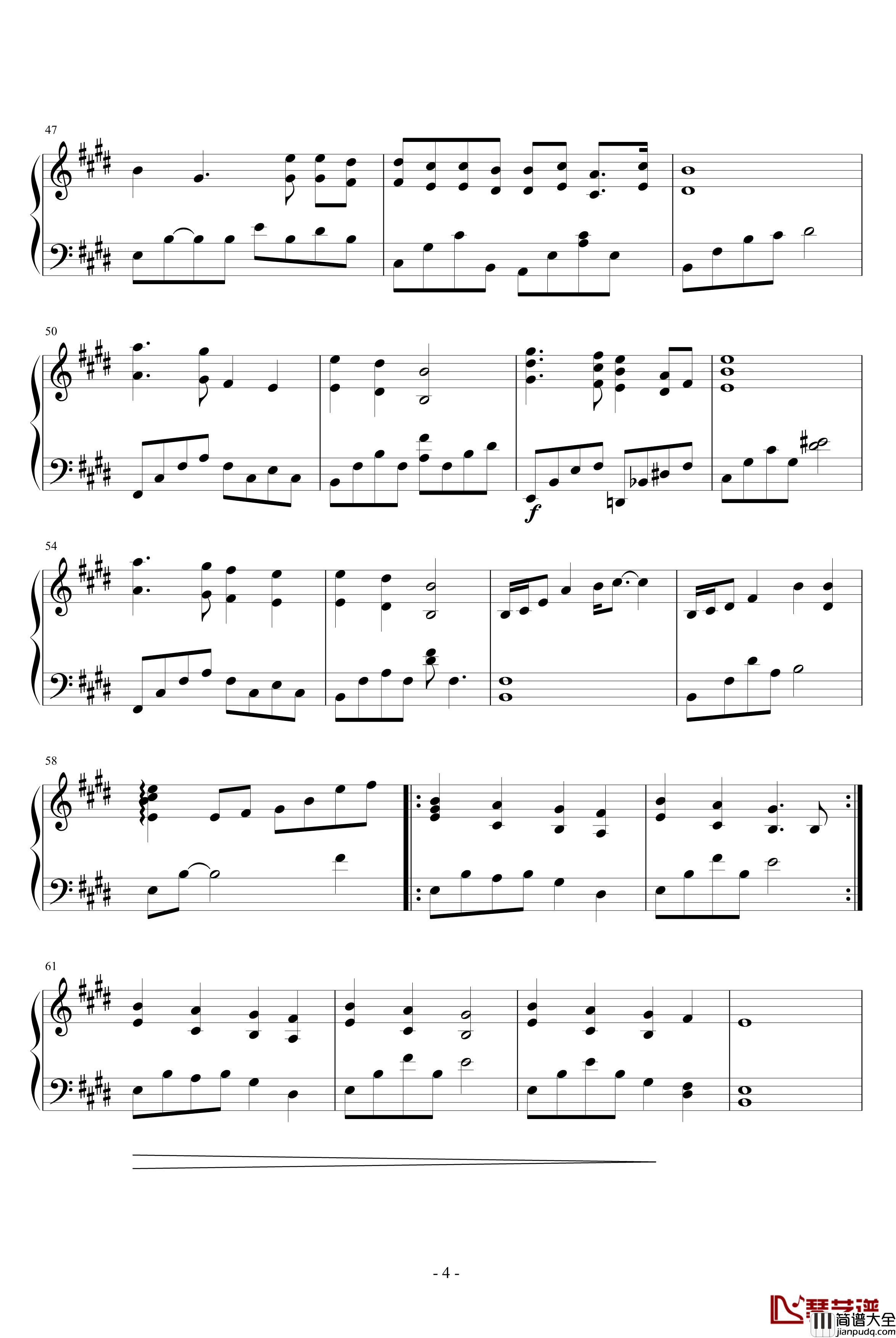 火星金星钢琴谱_Mars_And_Venus_班得瑞_Bandari