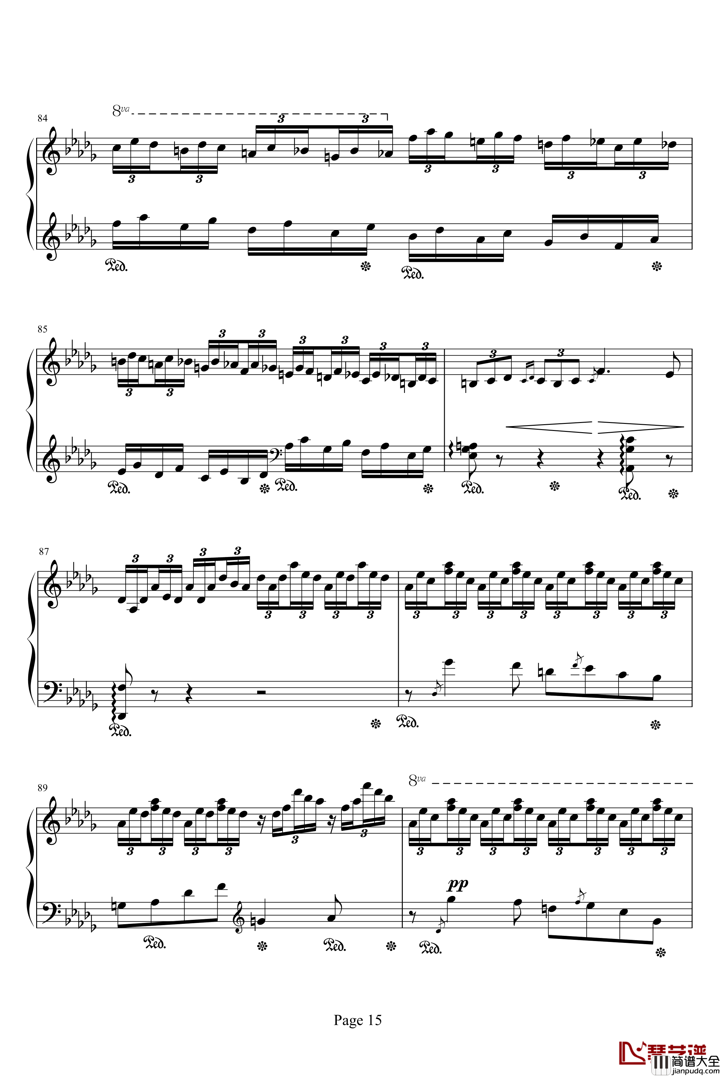 森林的呼啸钢琴谱_李斯特