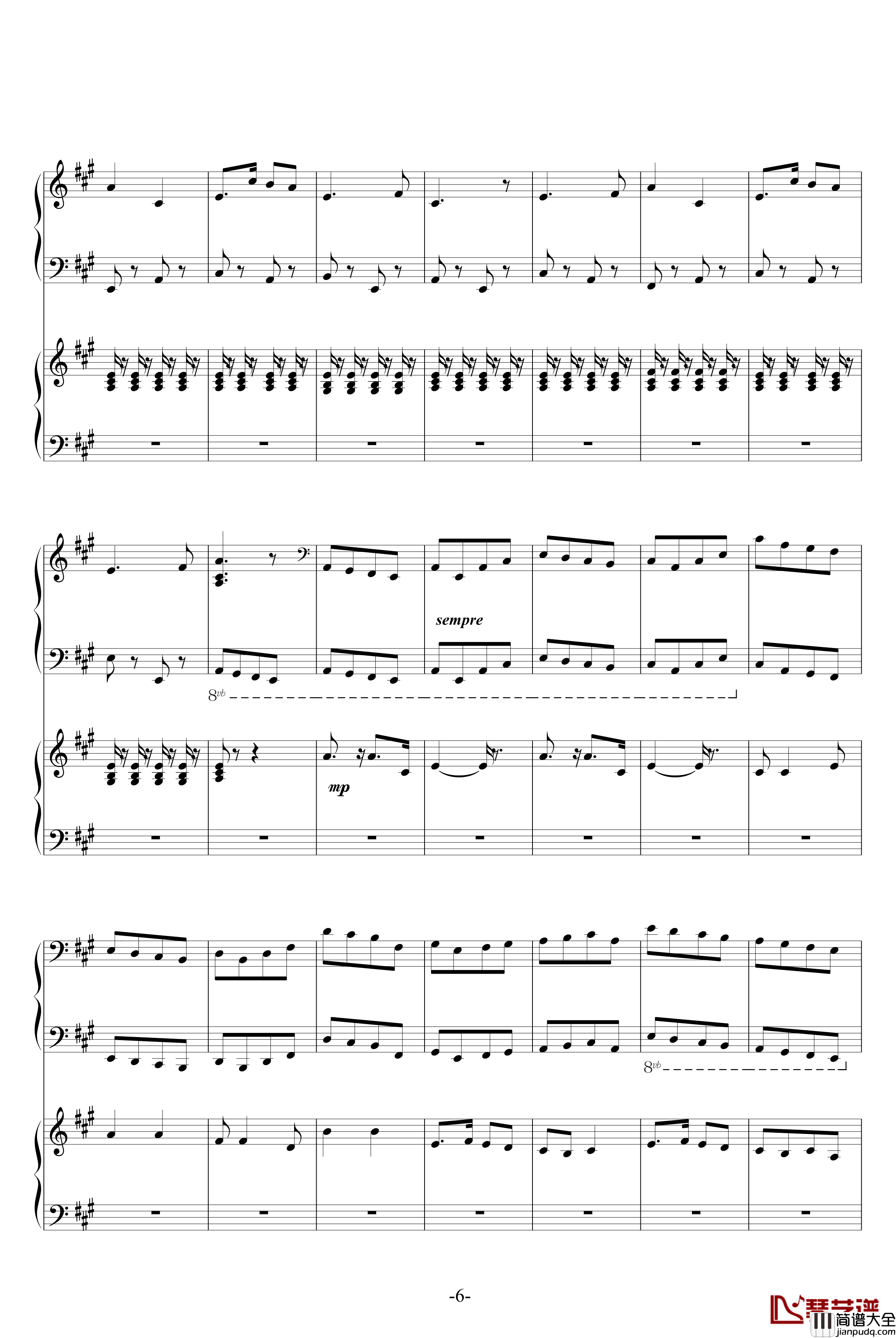 保卫黄河钢琴谱_冼星海