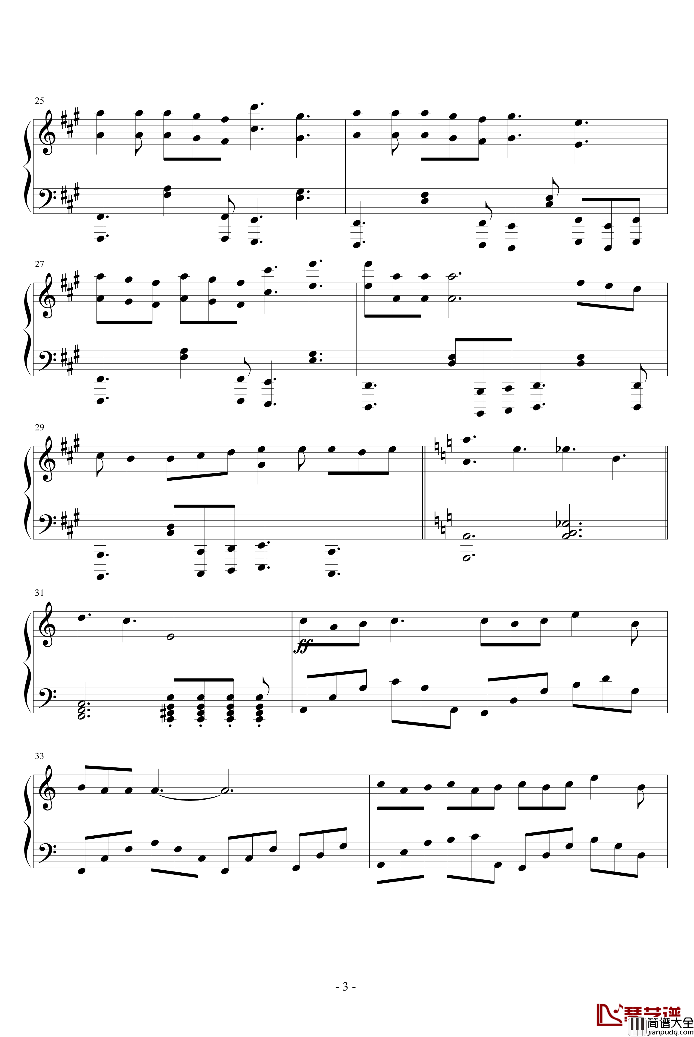 浮夸钢琴谱_泳儿演唱会版_泳儿