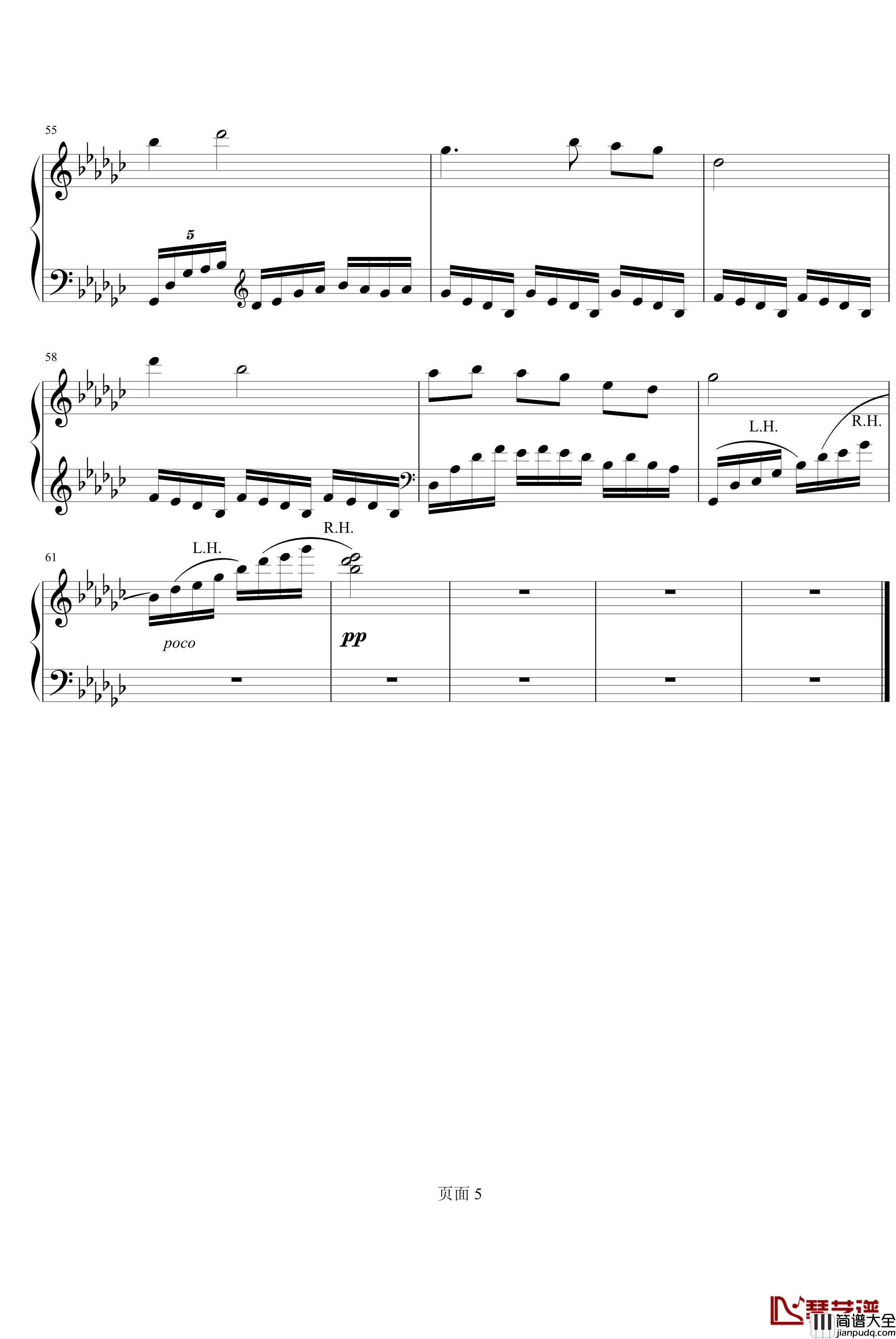 渔歌钢琴谱_殷承宗