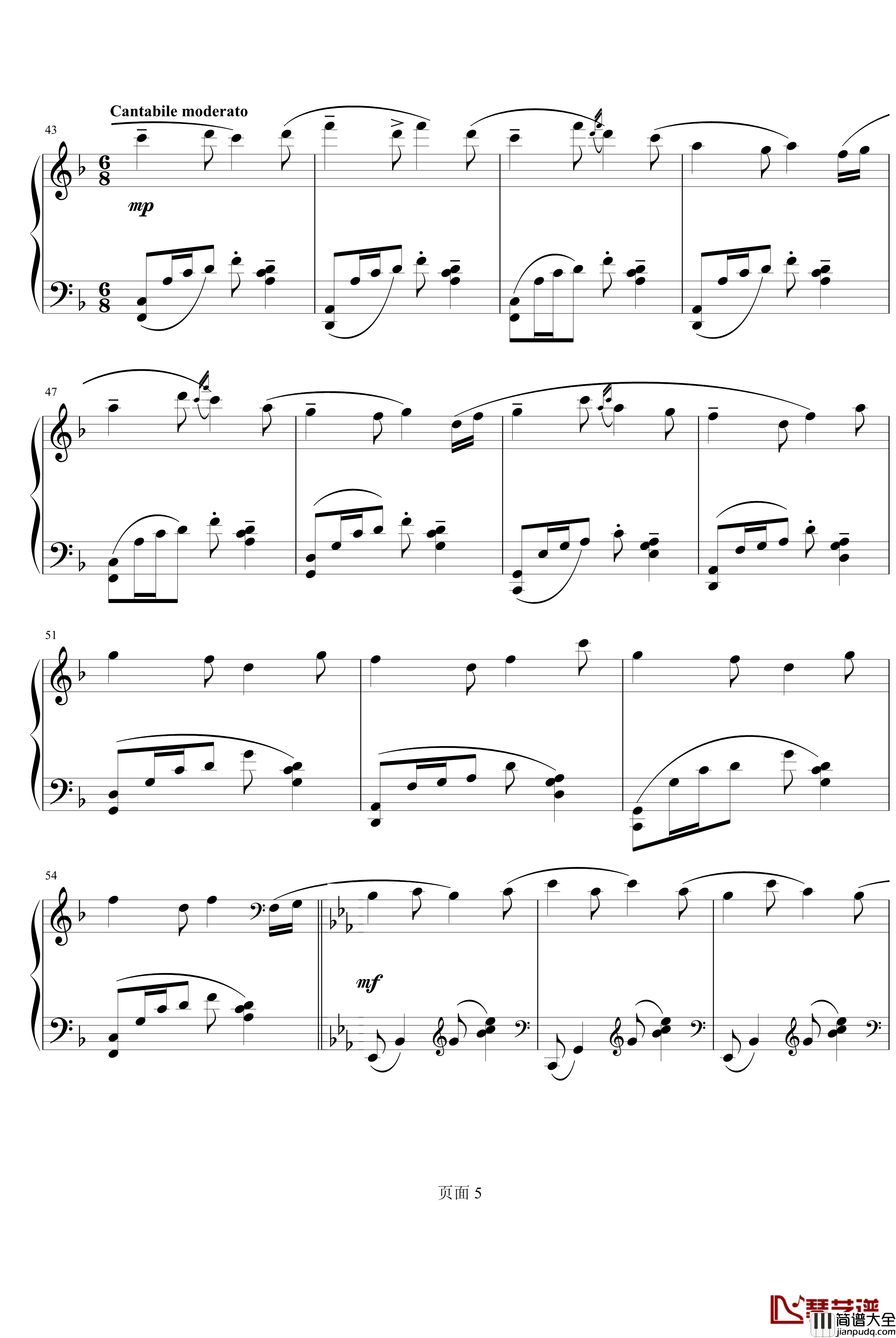 秧歌舞钢琴谱_殷承宗