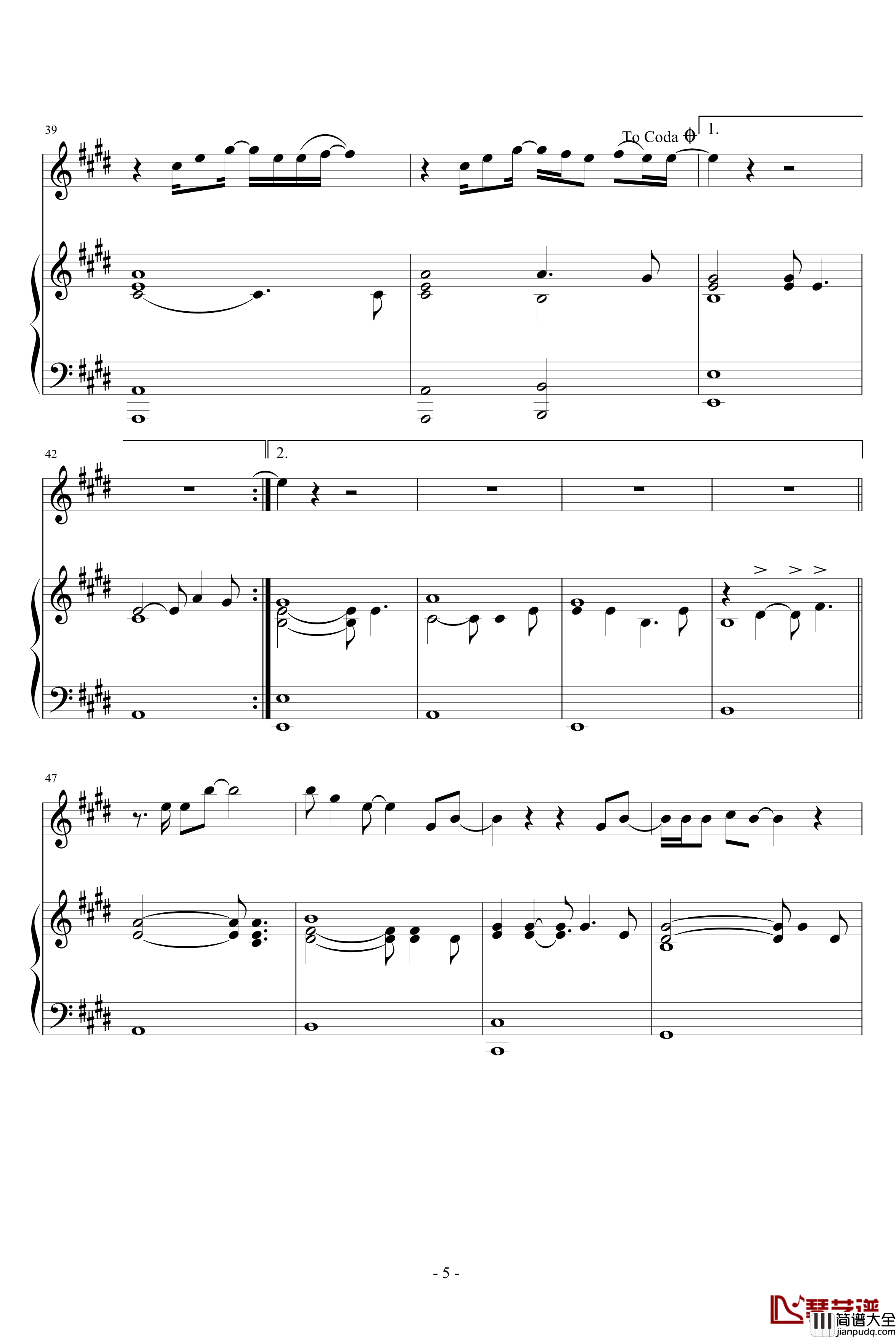 good_bye_my_lover钢琴谱_James_blunt