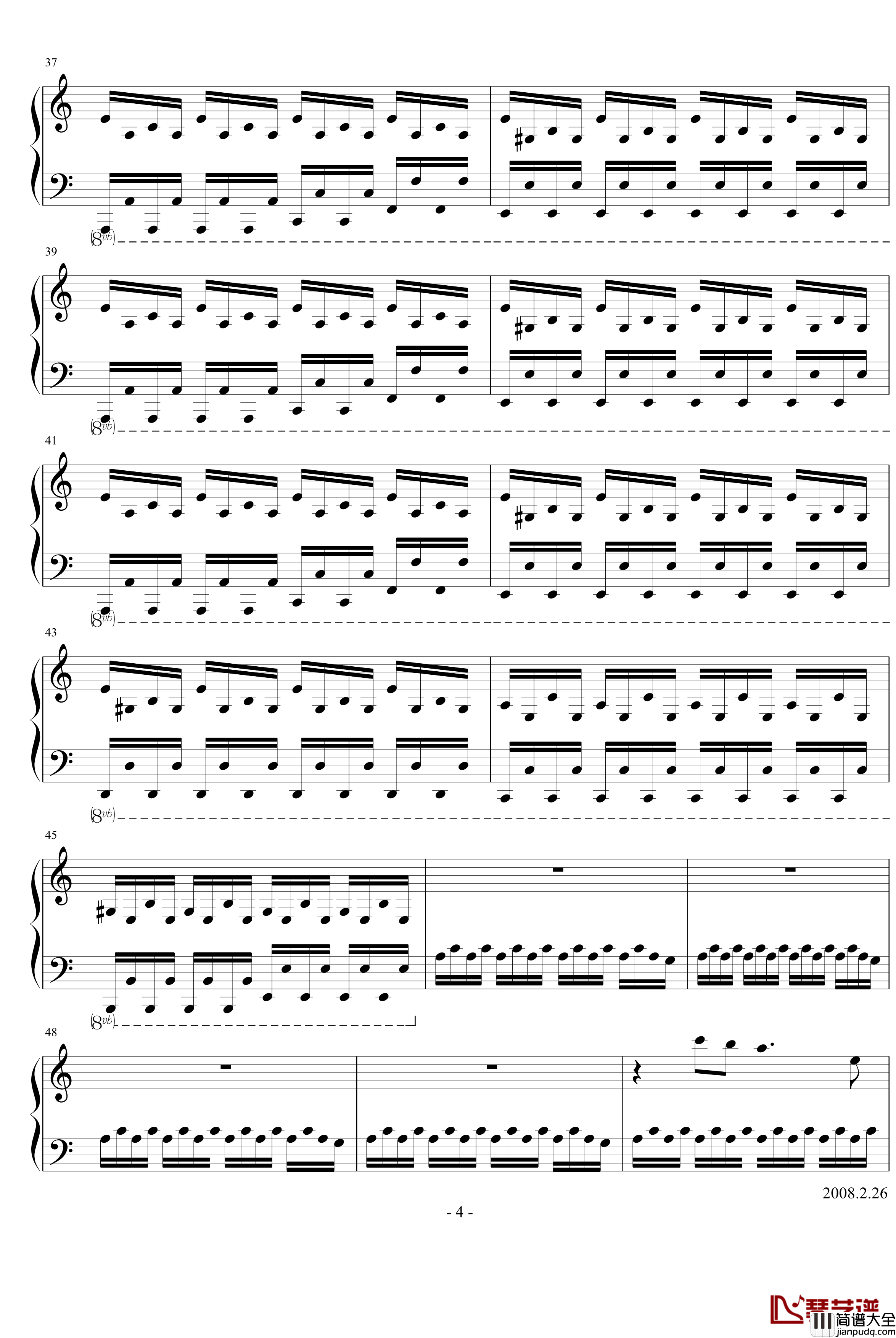 Everyday钢琴谱_钢琴插曲_未知分类