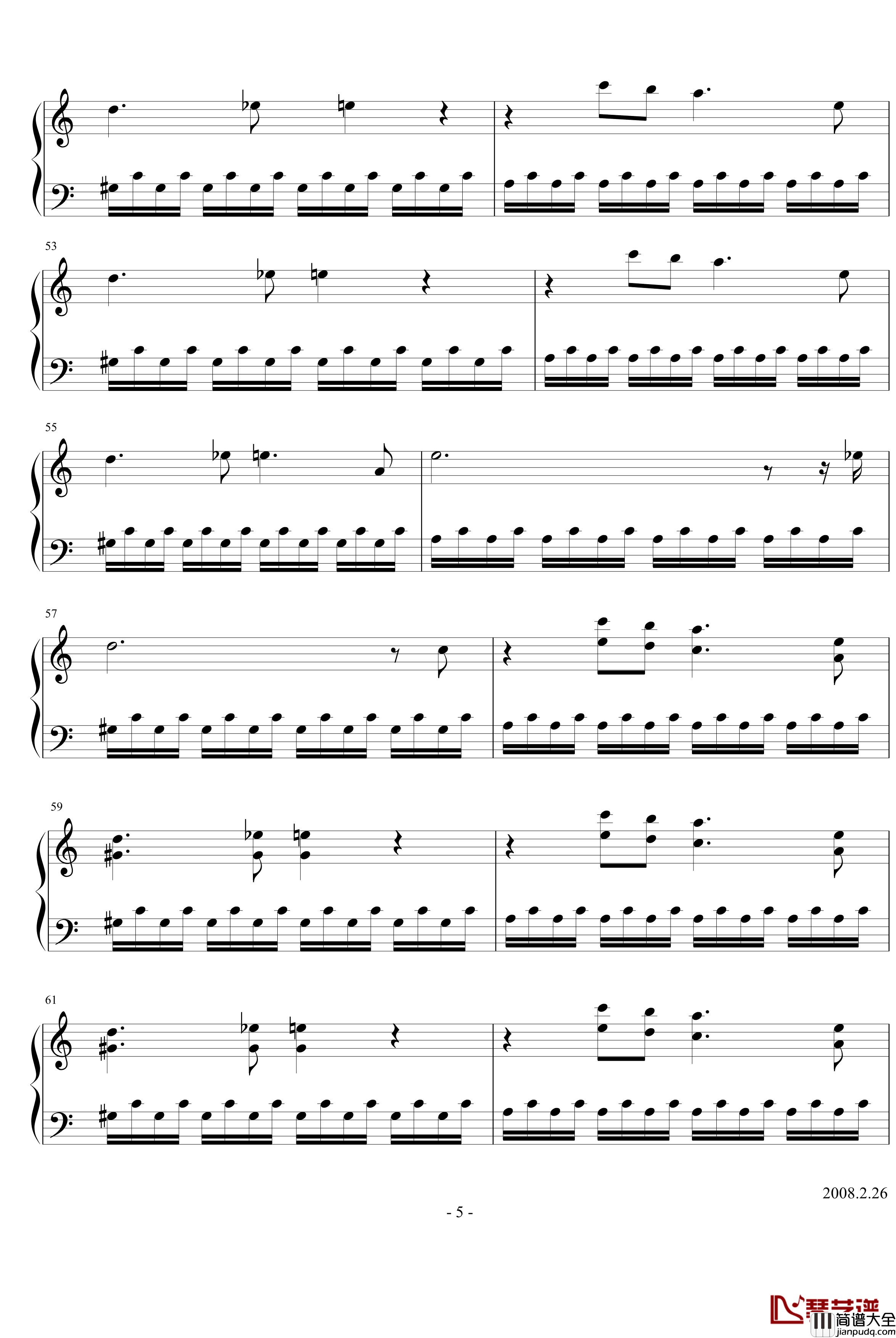 Everyday钢琴谱_钢琴插曲_未知分类