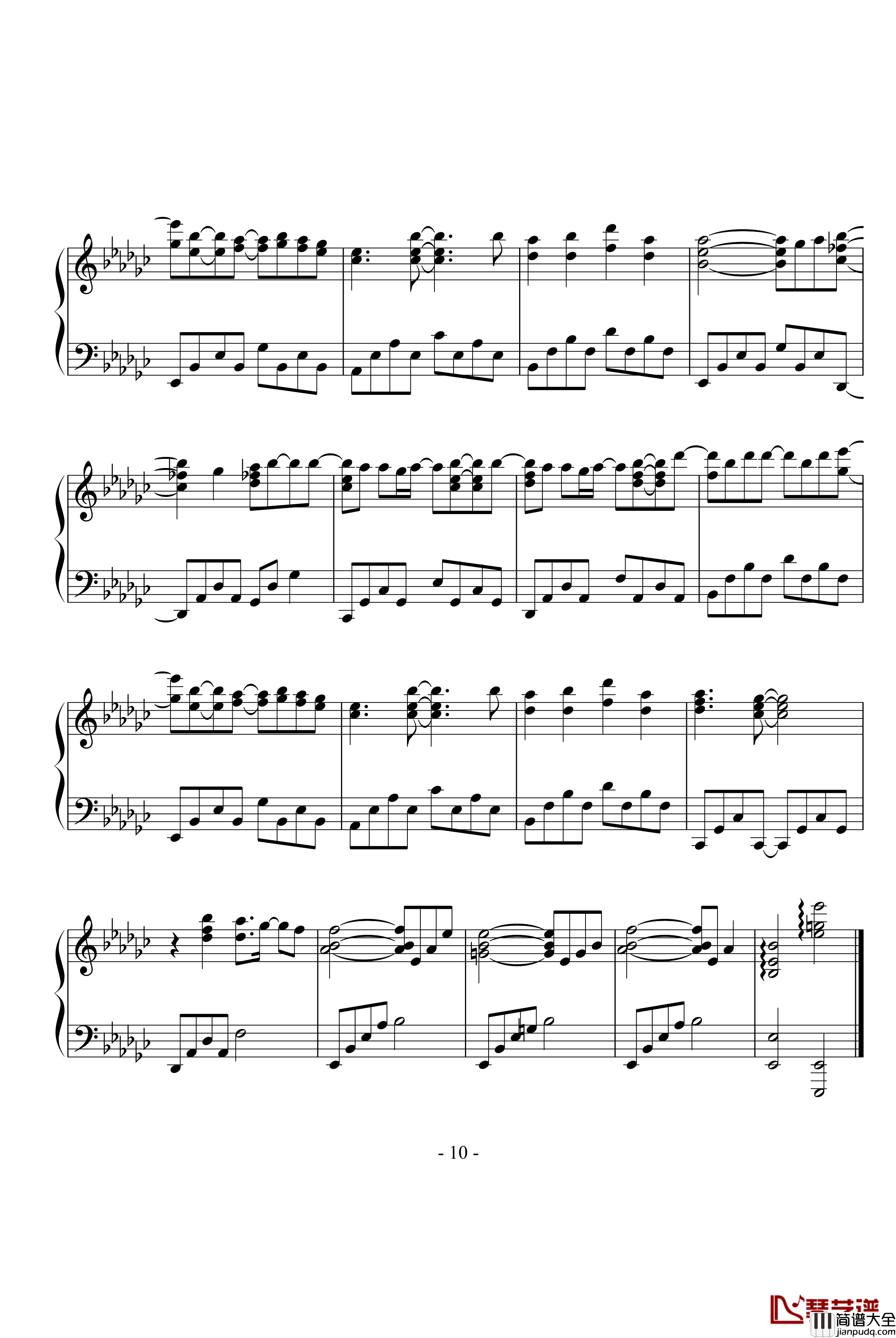 god_knows钢琴谱_抒情版_平野陵