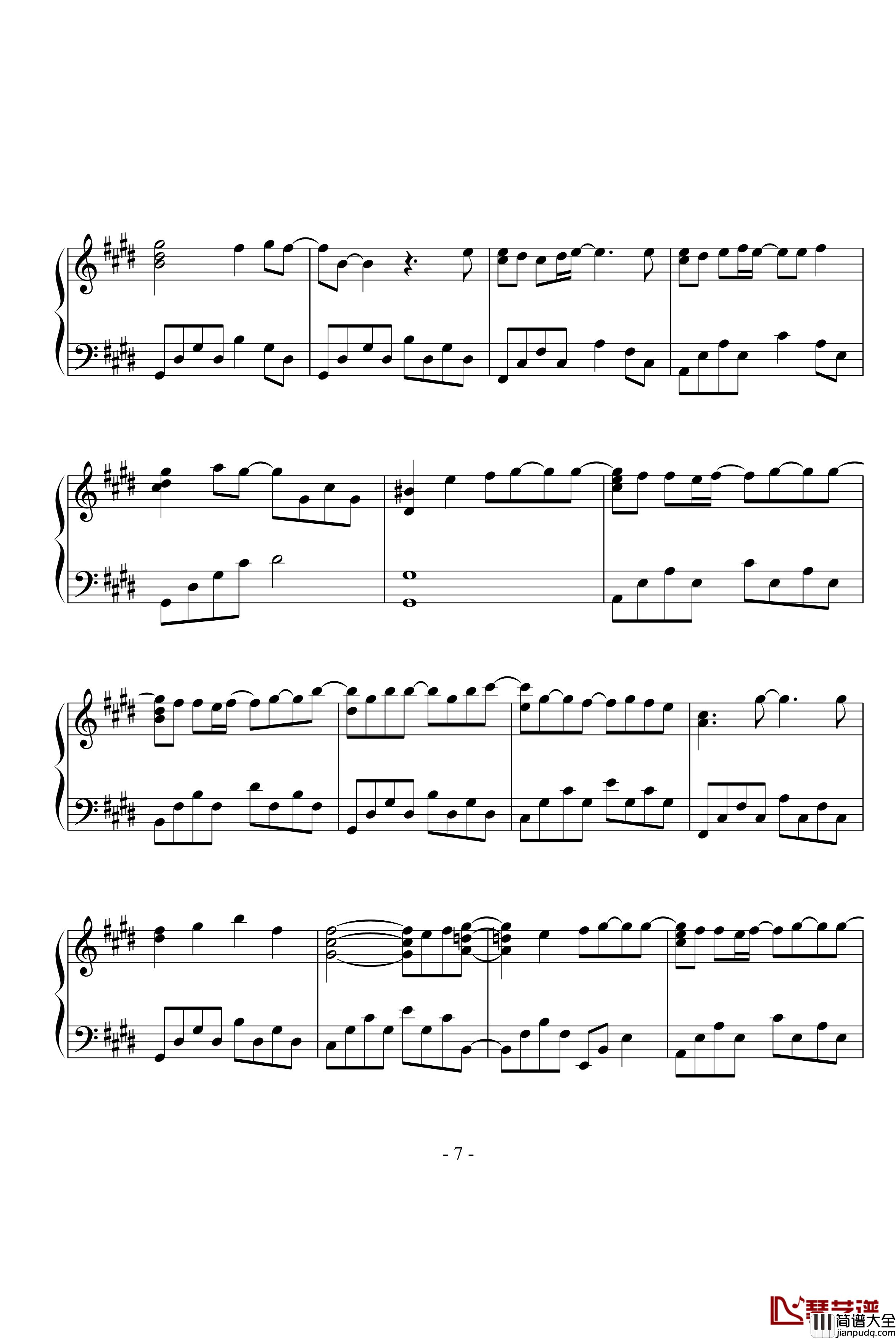 god_knows钢琴谱_抒情版_平野陵