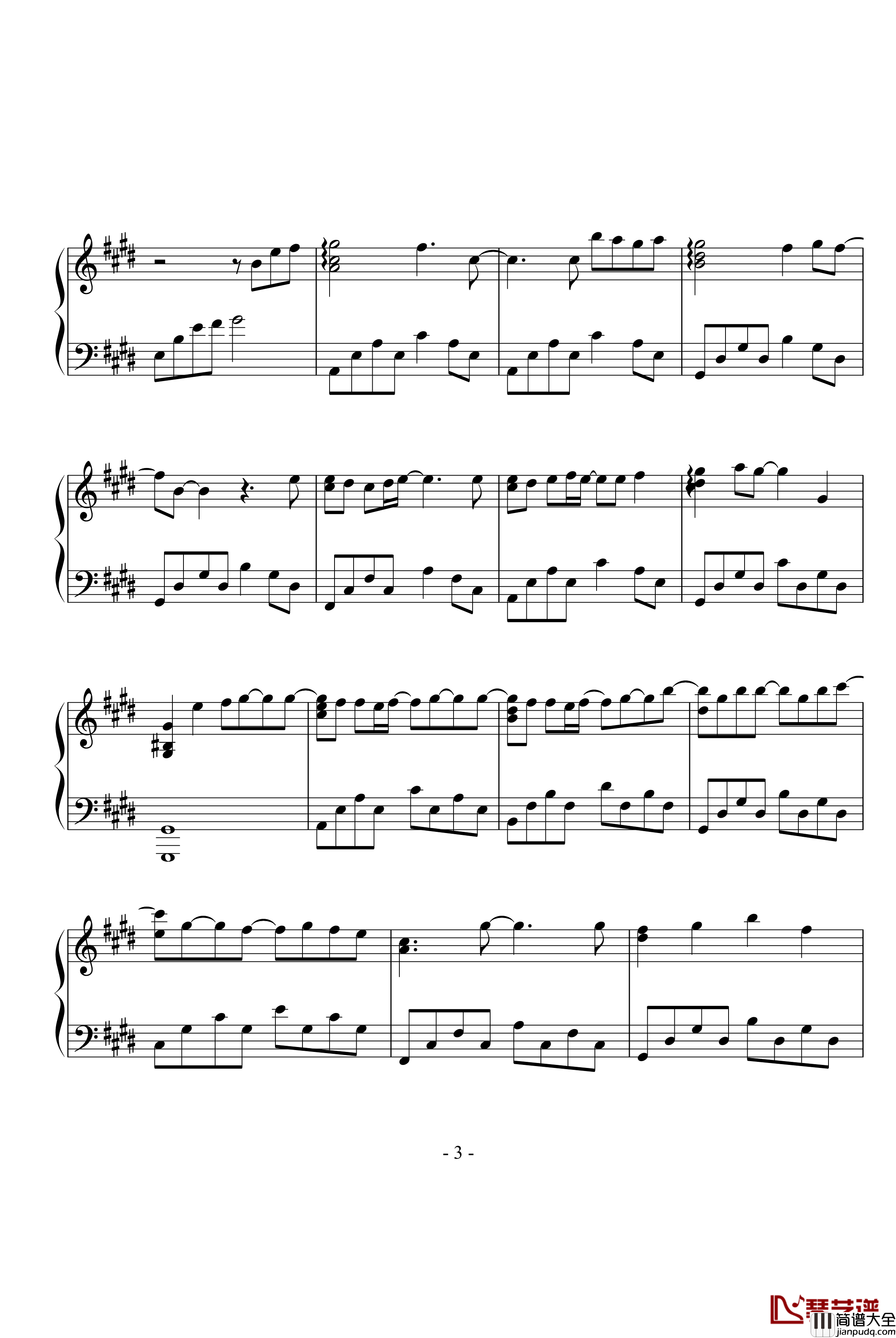 god_knows钢琴谱_抒情版_平野陵