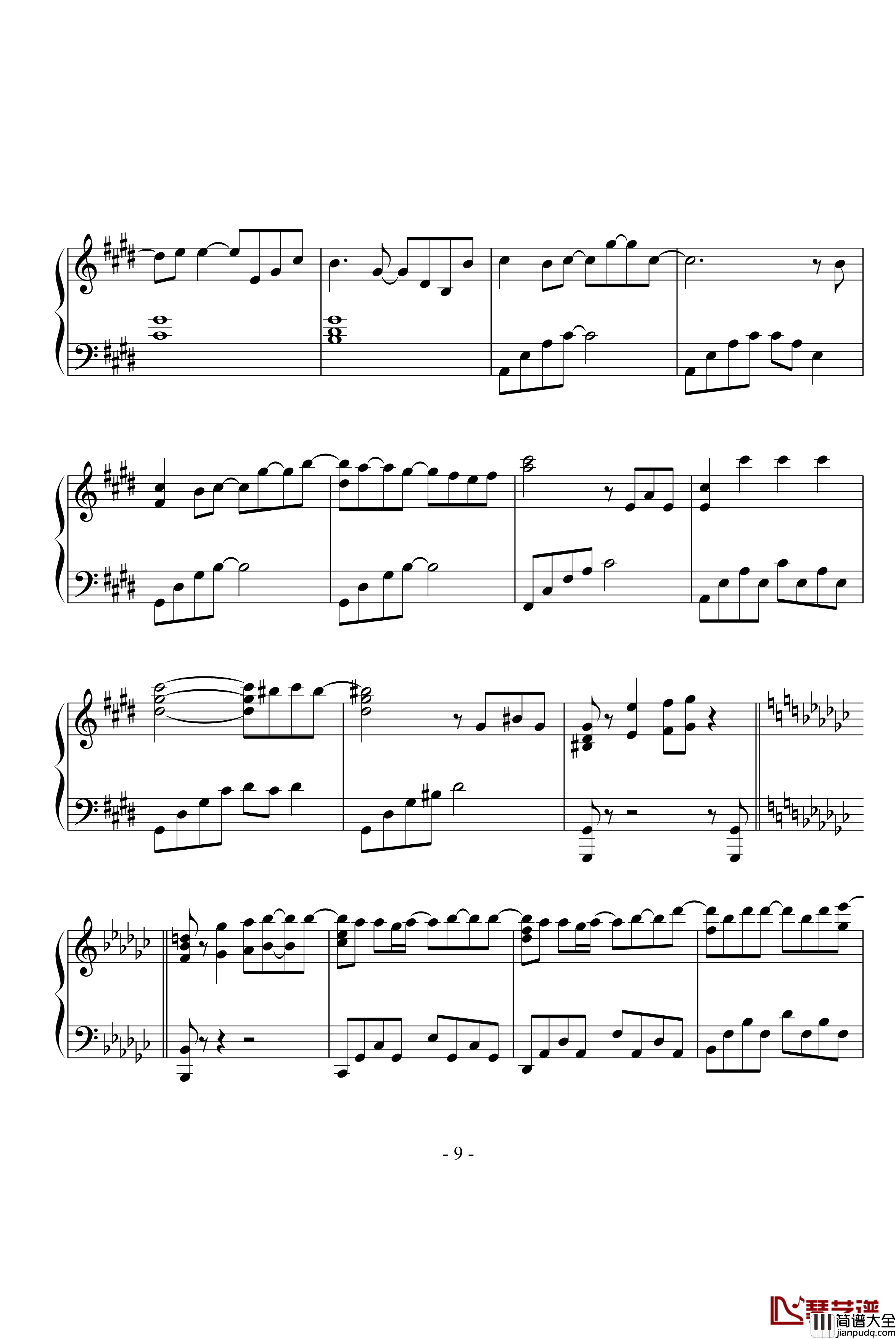 god_knows钢琴谱_抒情版_平野陵