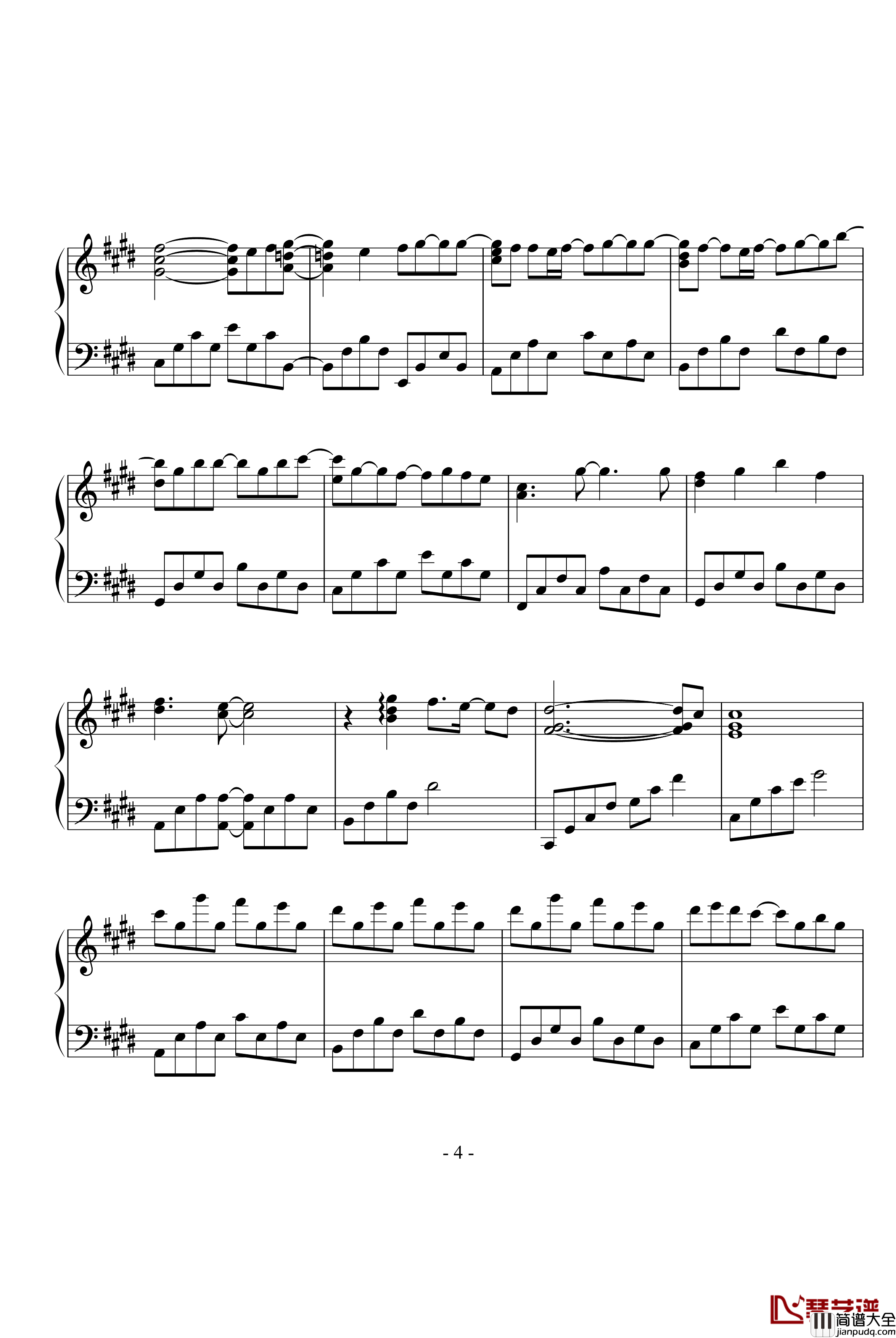 god_knows钢琴谱_抒情版_平野陵