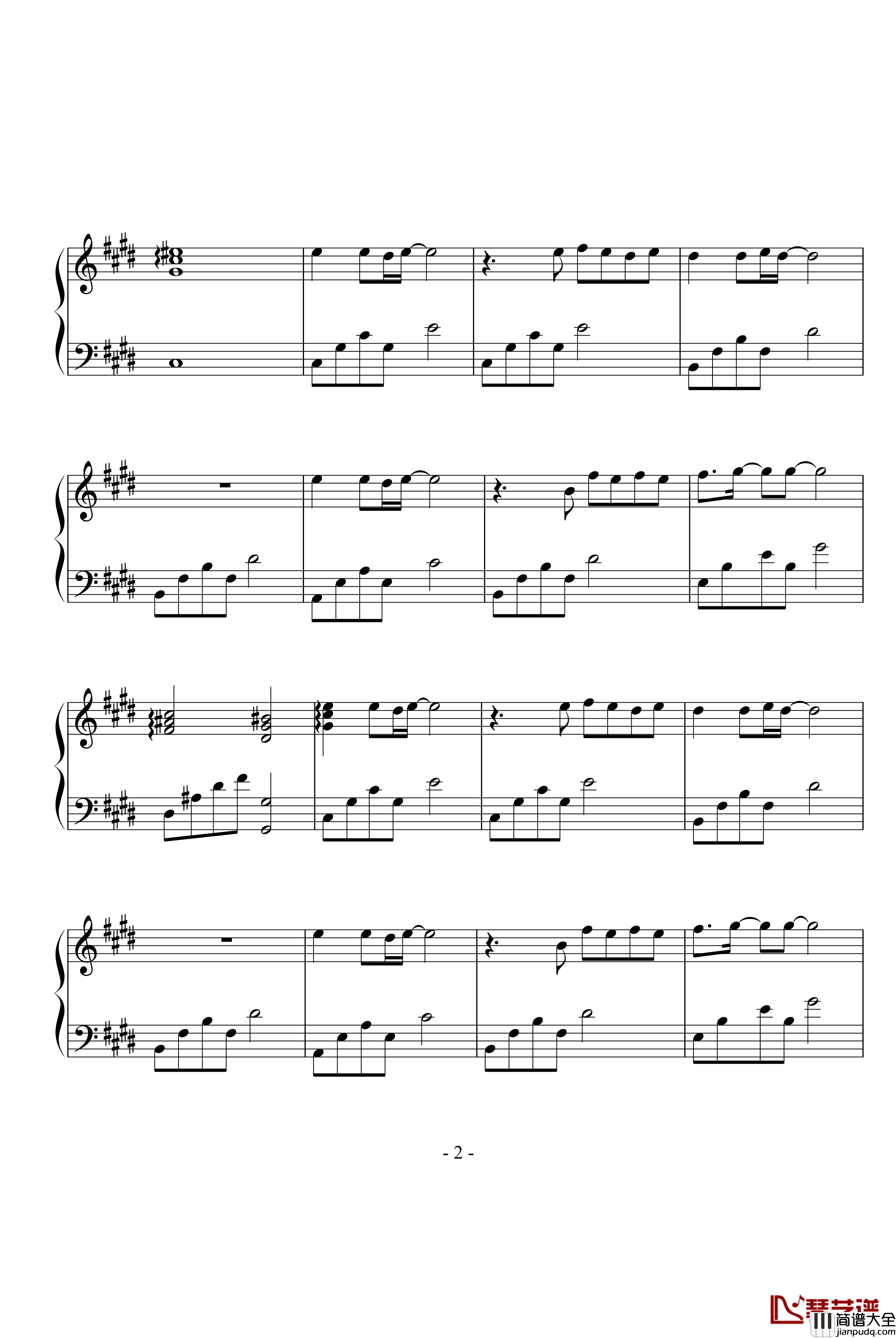 god_knows钢琴谱_抒情版_平野陵