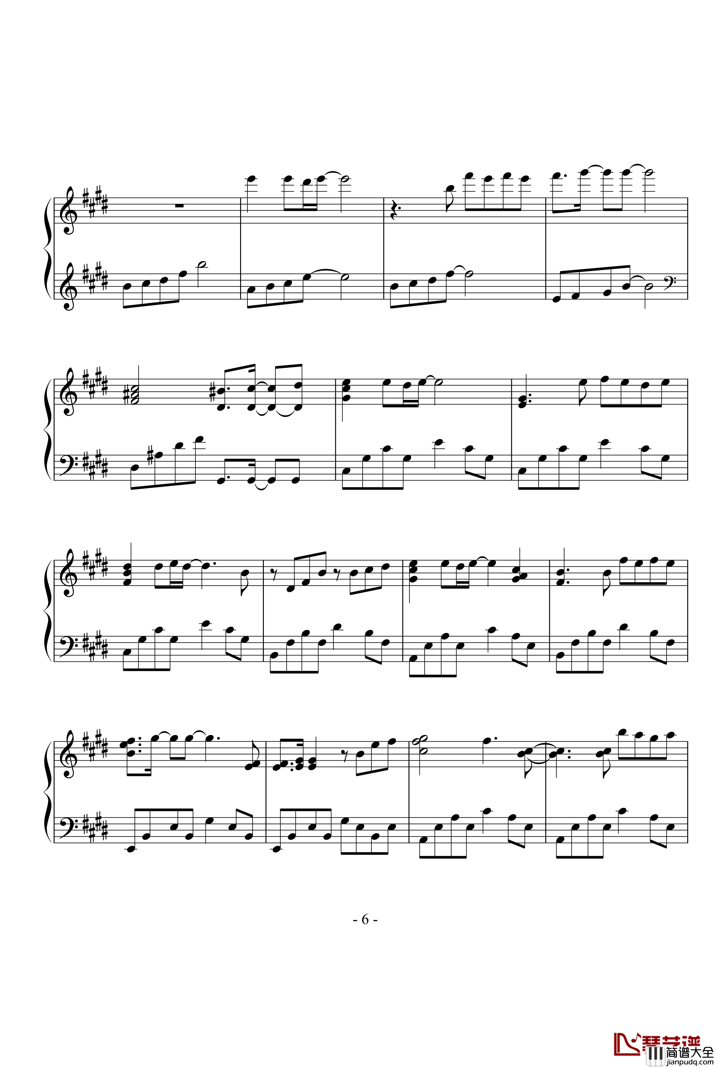 god_knows钢琴谱_抒情版_平野陵