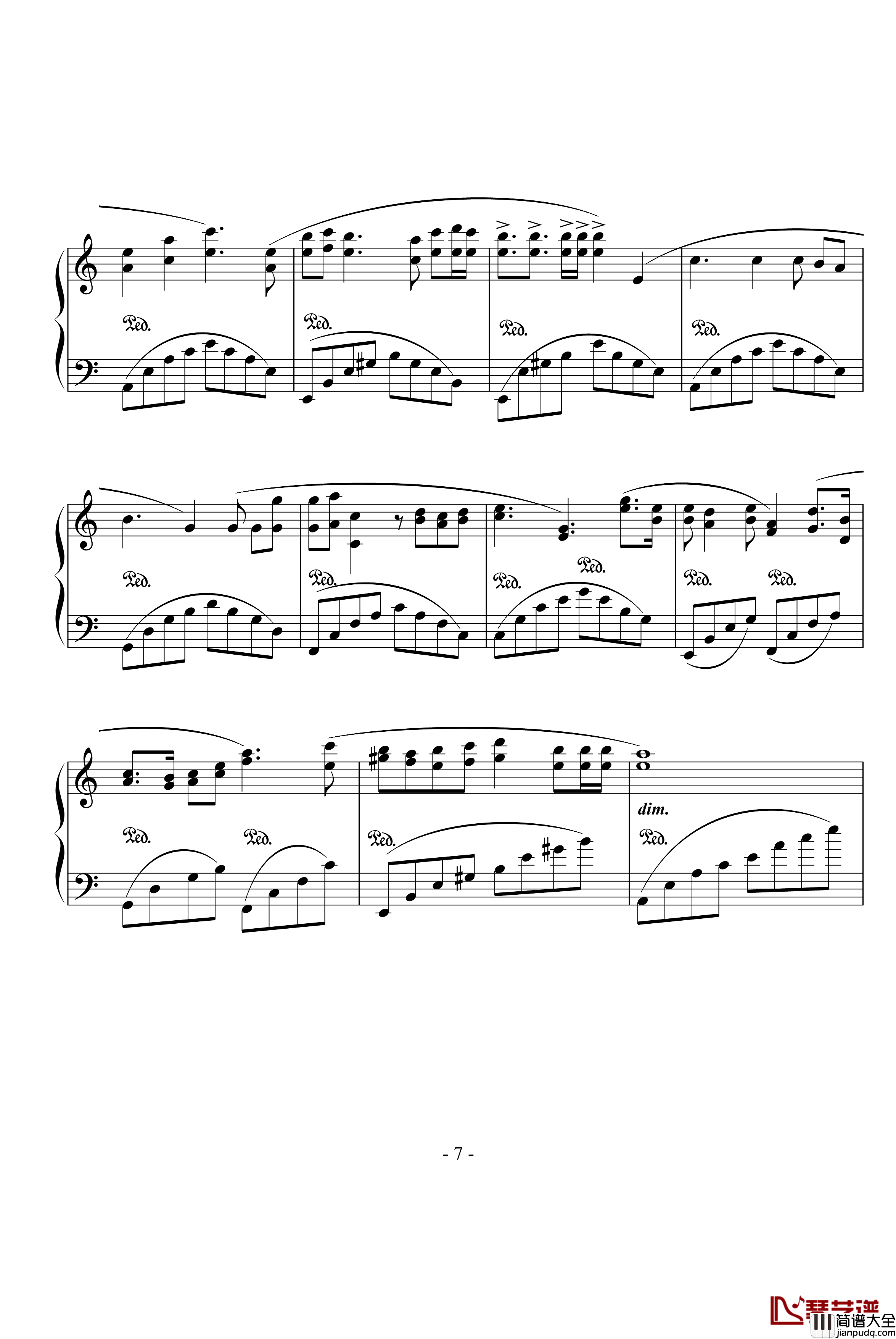 轩辕剑外传汉之云主题曲钢琴谱_动漫影视