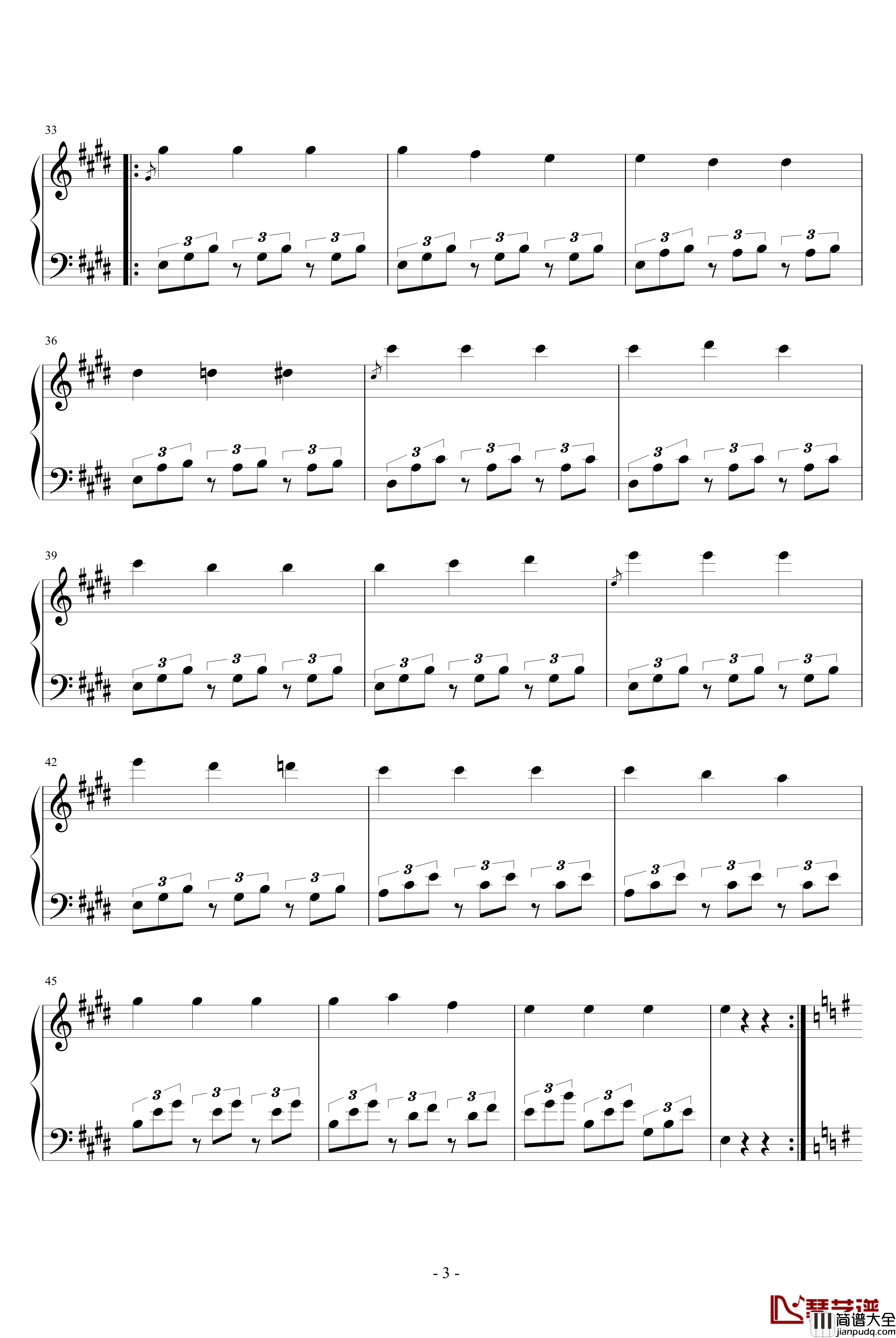 爱的罗曼史钢琴谱_真正原声带版_蓝色生死恋