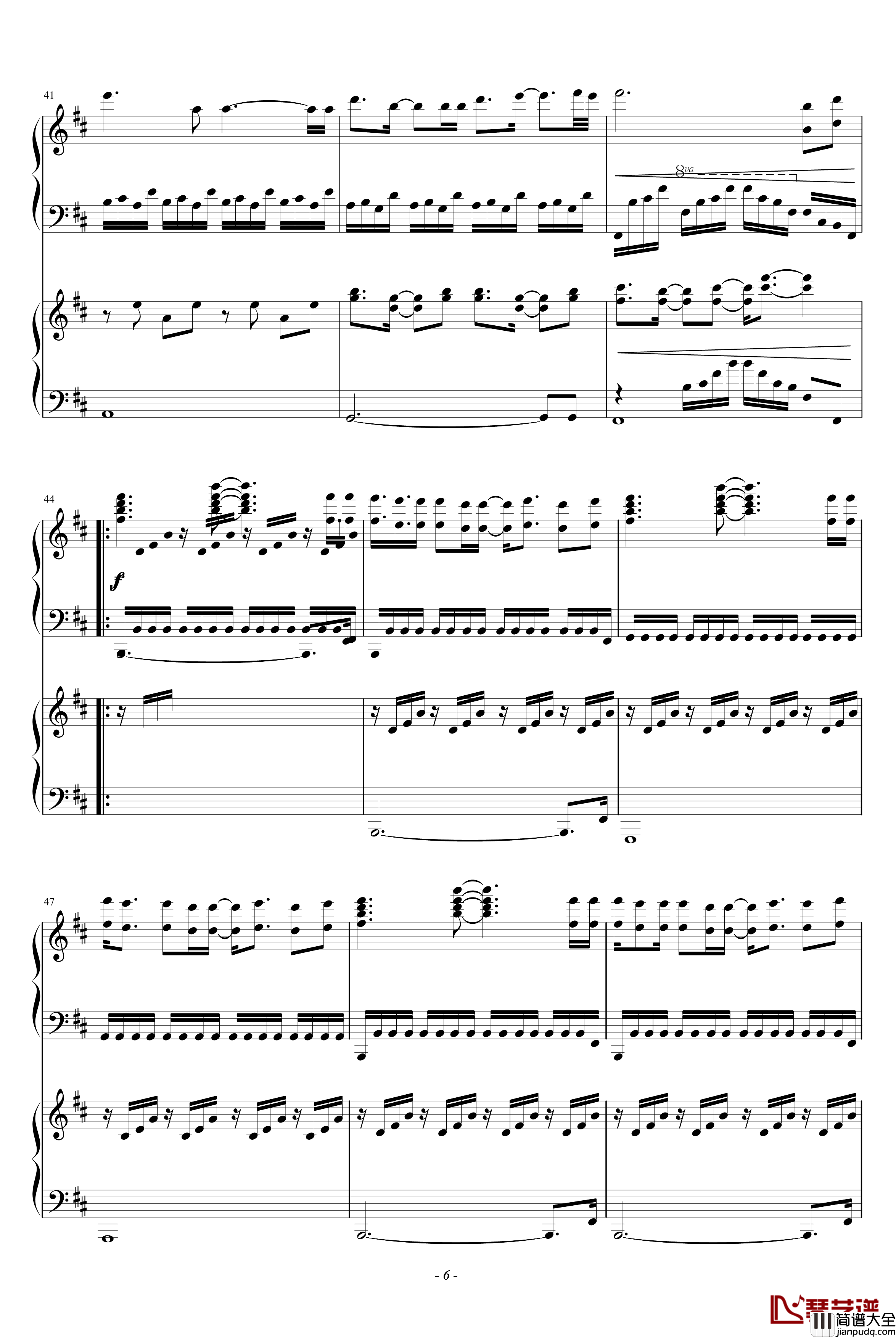 相信我钢琴谱_双钢琴_因果兄弟