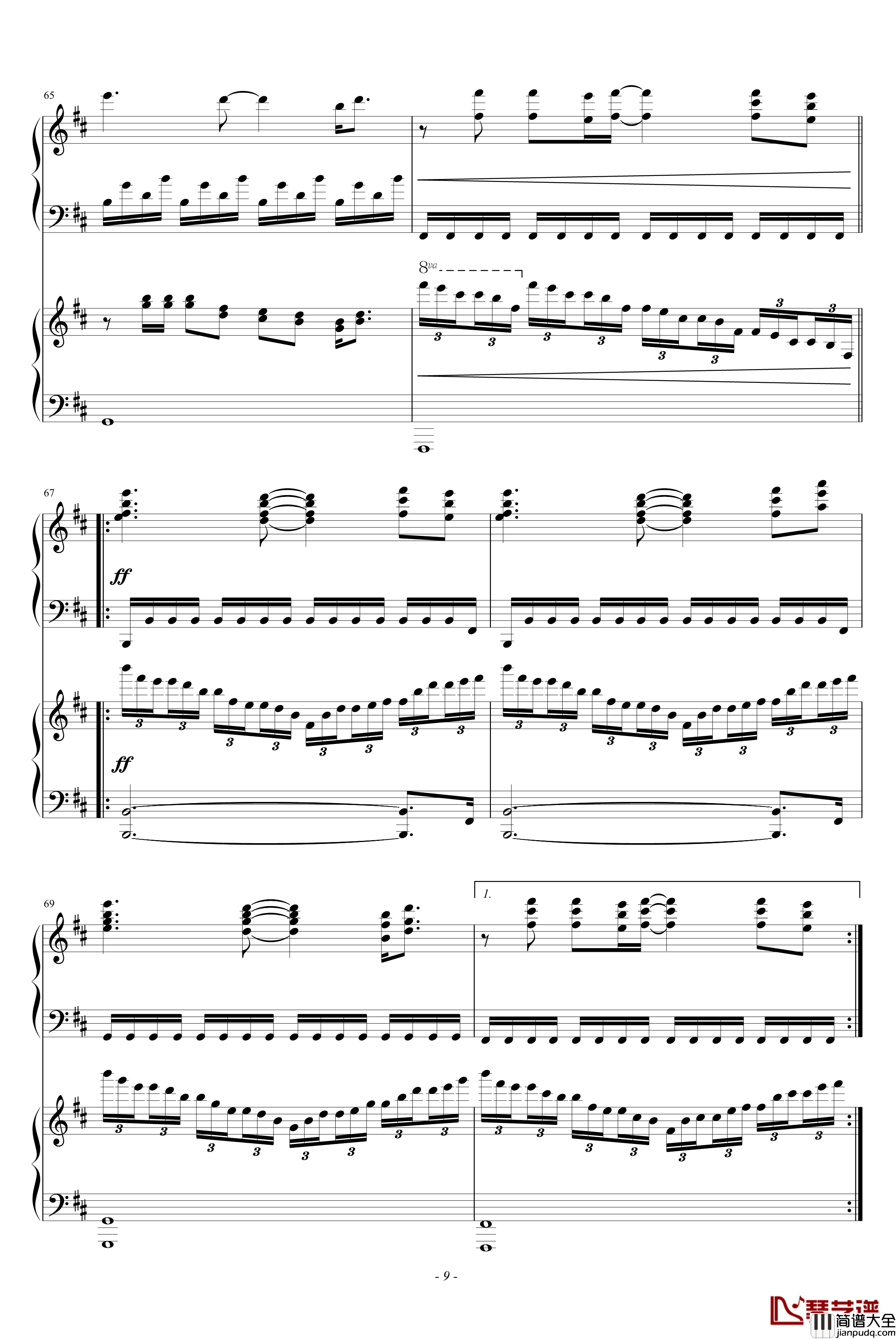 相信我钢琴谱_双钢琴_因果兄弟