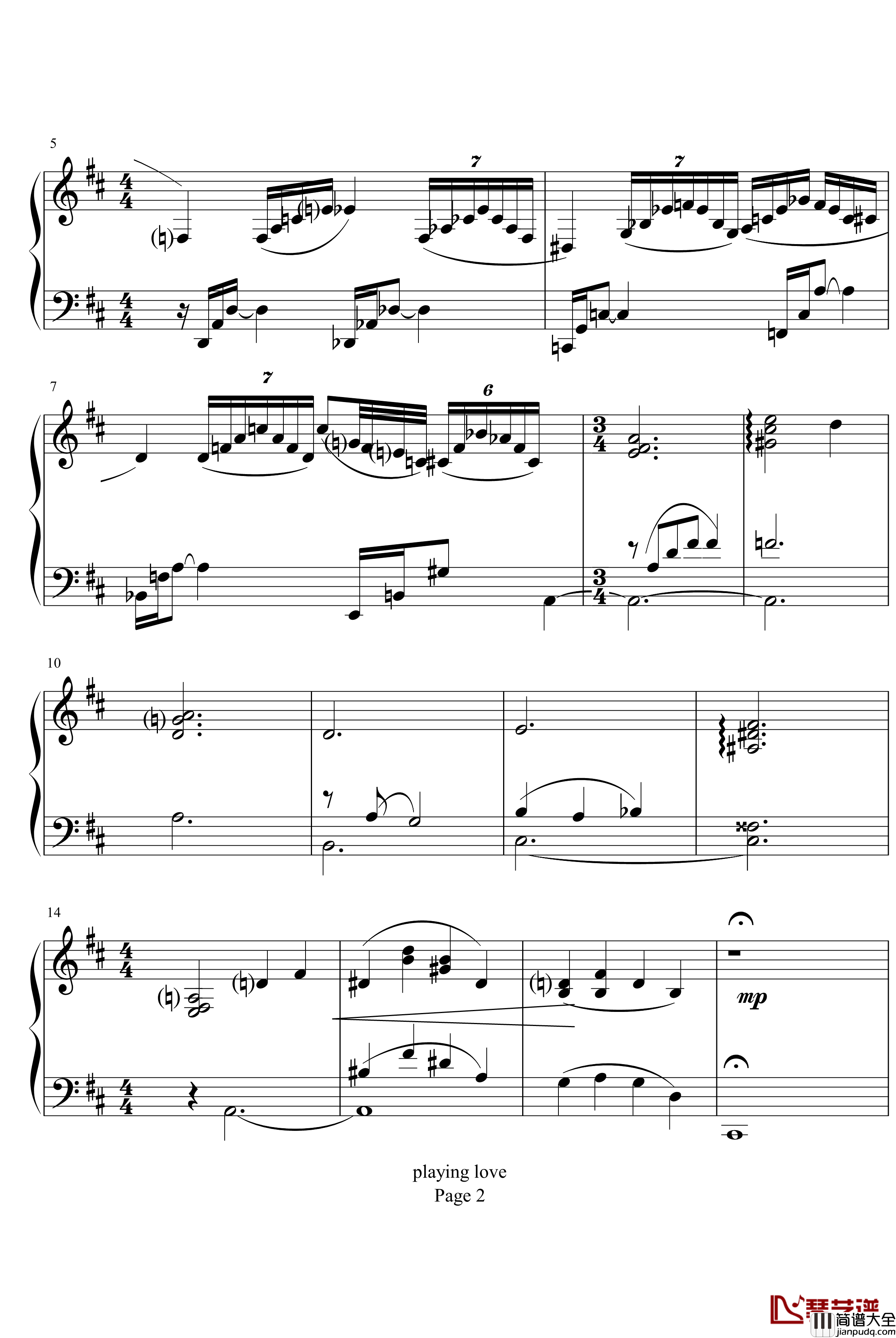 plating_love钢琴谱_海上钢琴师