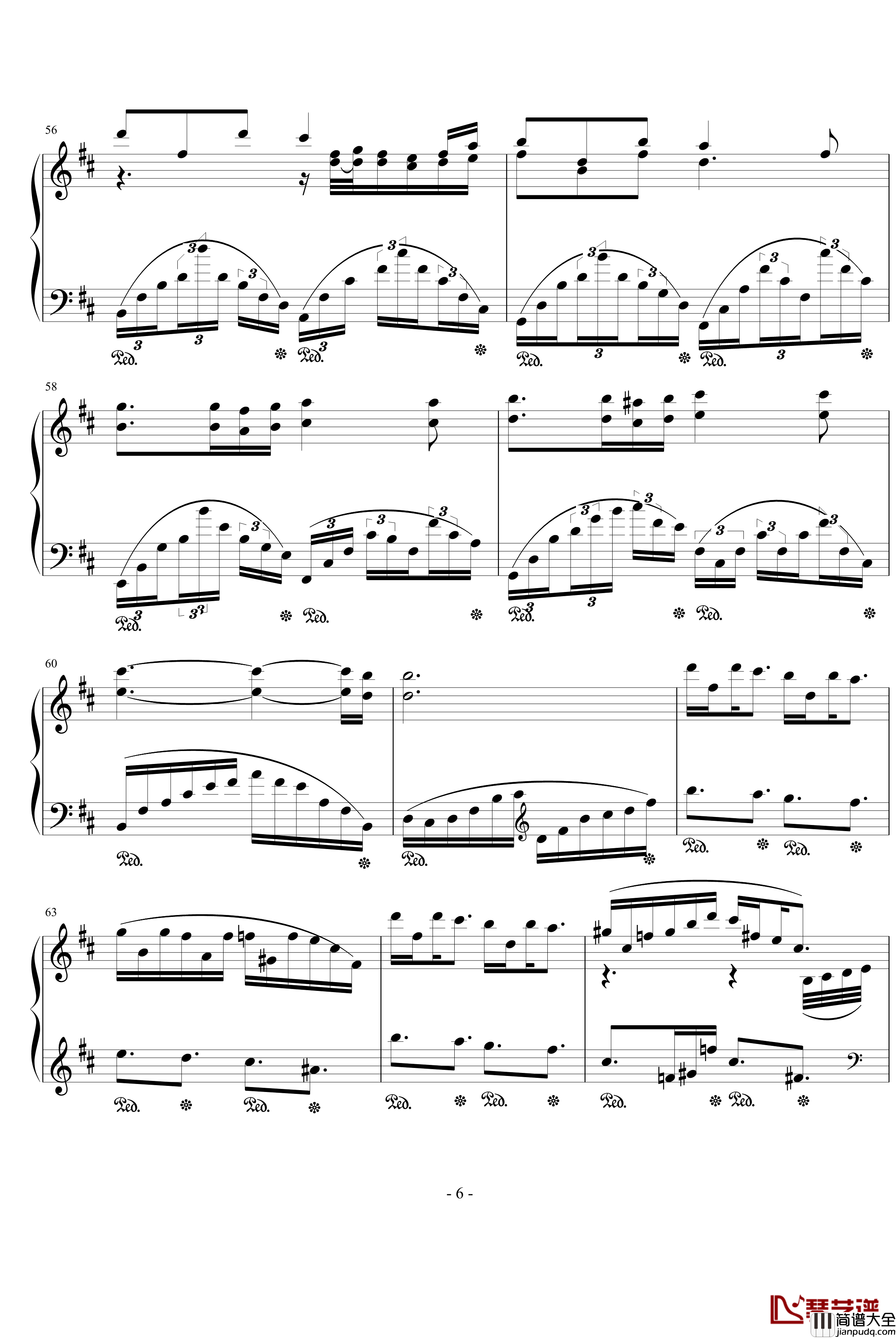 神之园钢琴谱_练习曲_动漫影视