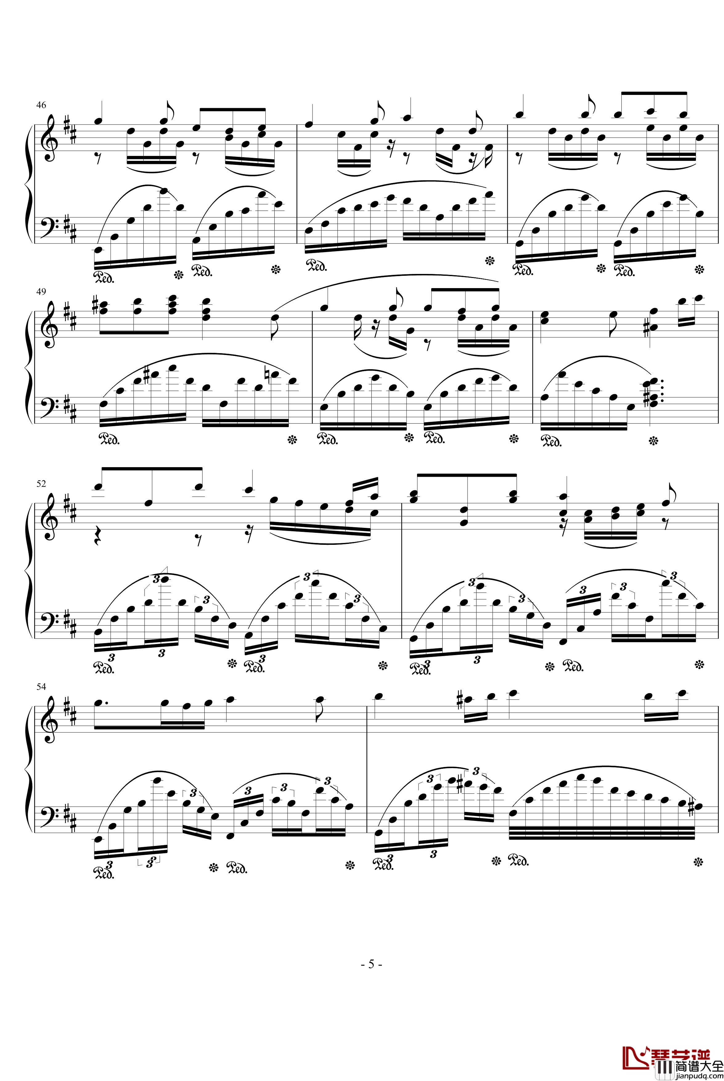 神之园钢琴谱_练习曲_动漫影视