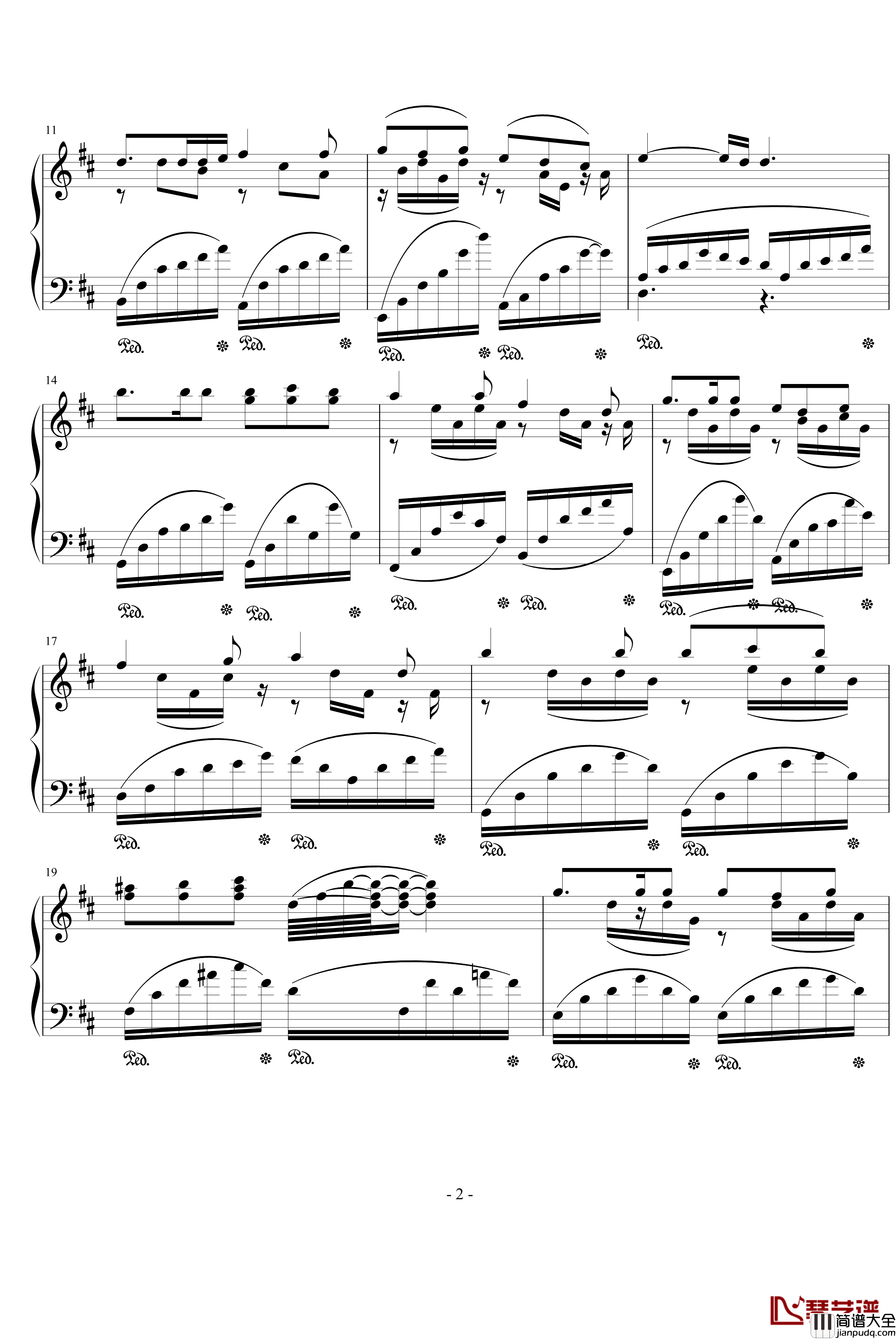 神之园钢琴谱_练习曲_动漫影视