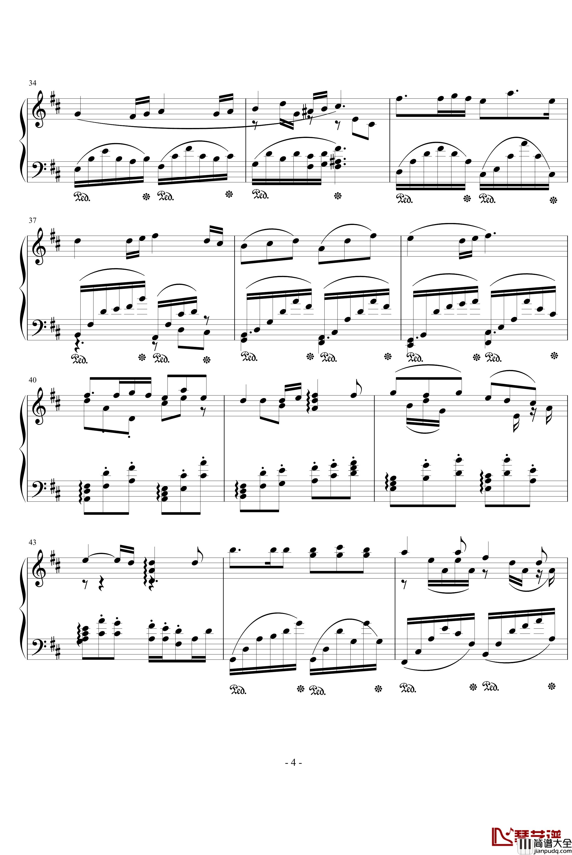 神之园钢琴谱_练习曲_动漫影视