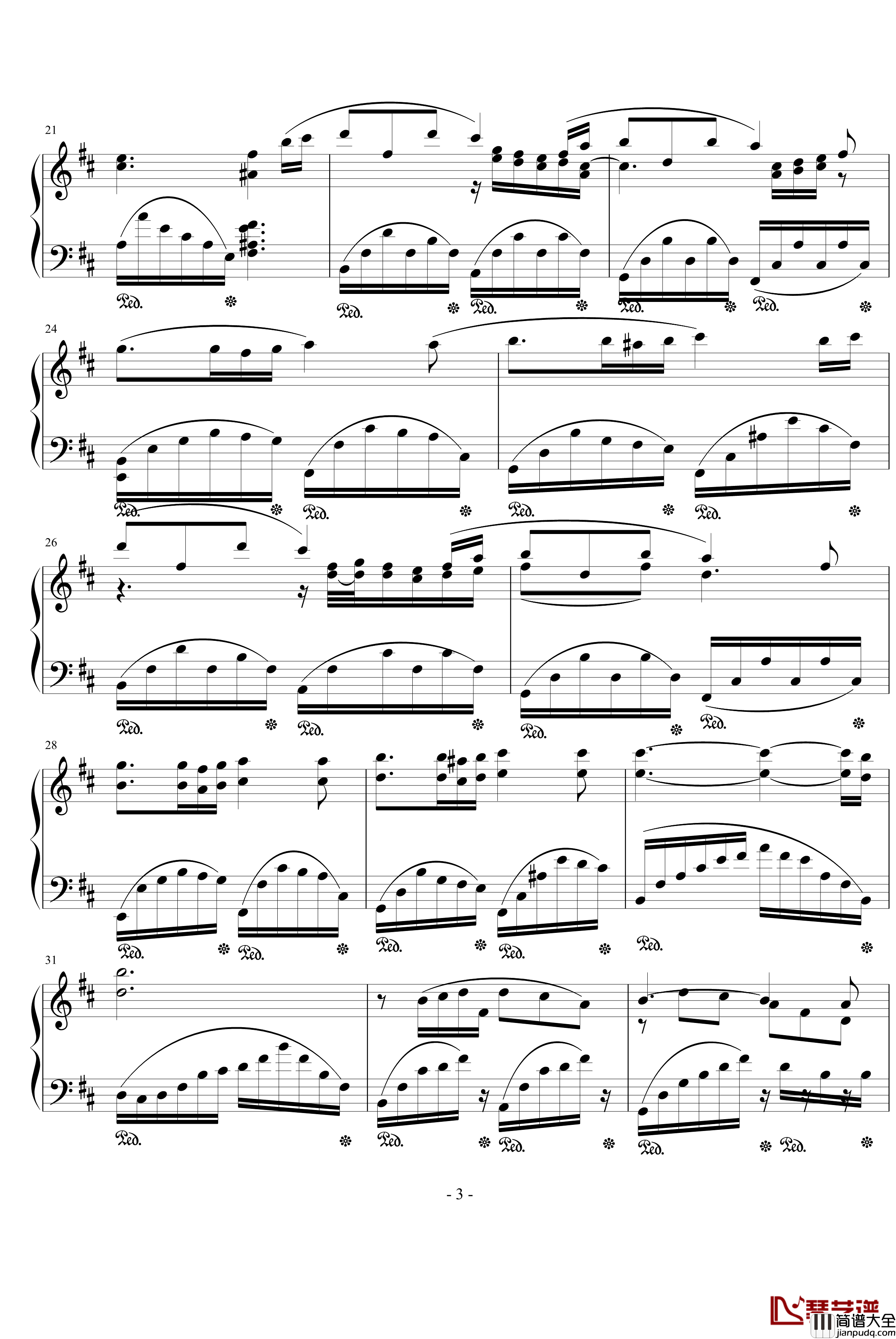 神之园钢琴谱_练习曲_动漫影视