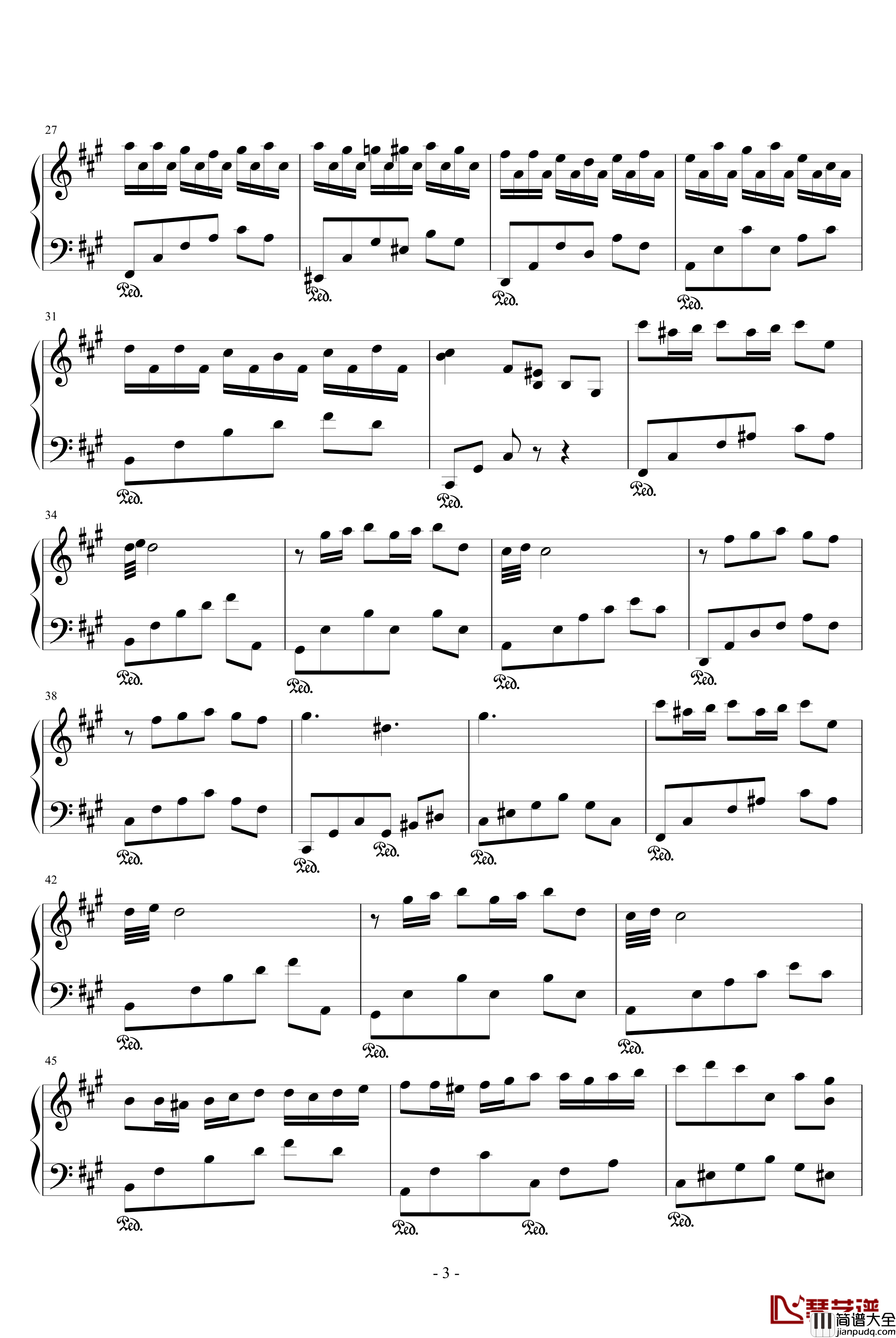 神秘的森林钢琴谱_La_Forte_Enchantee修改版_Alain_Morisod