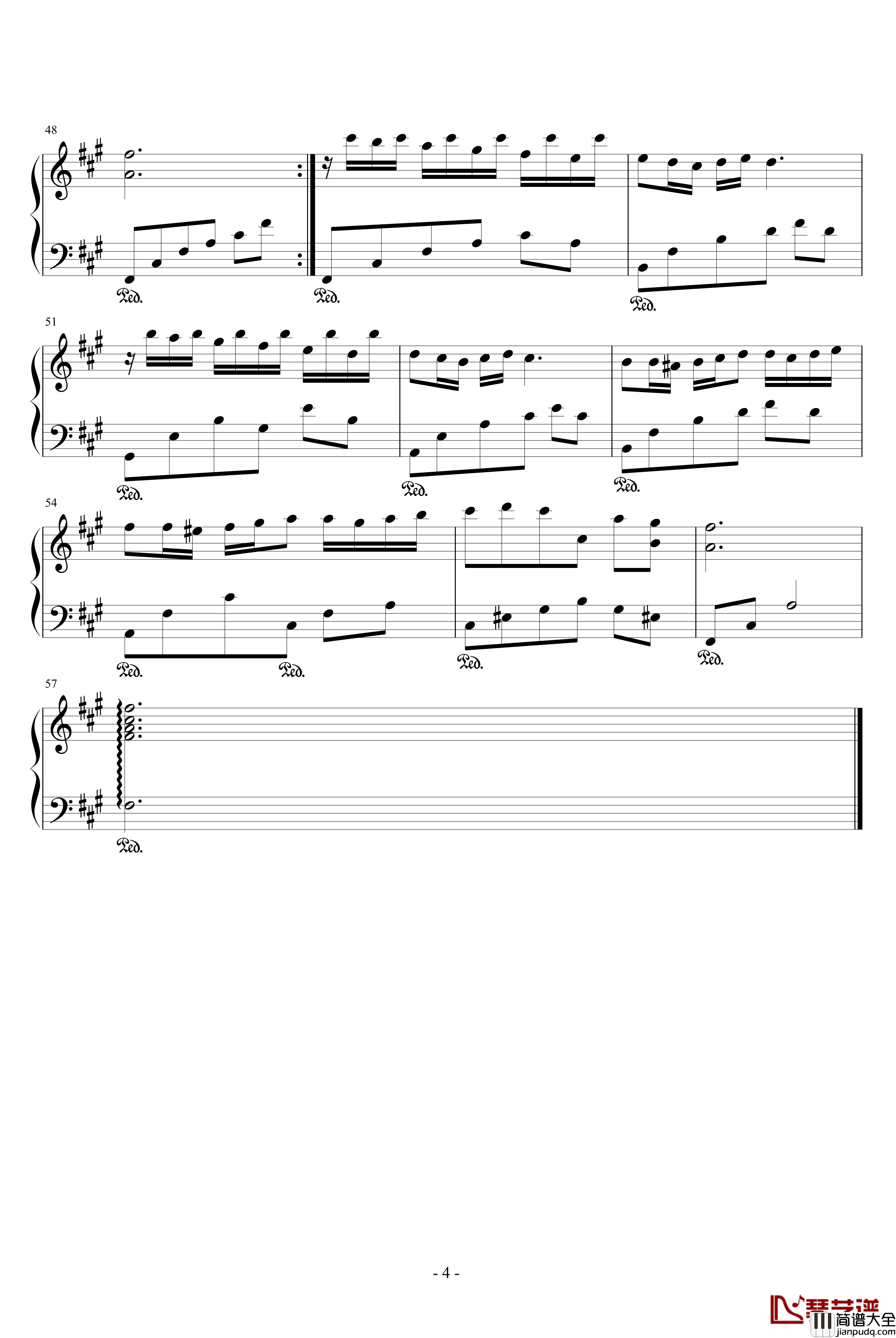 神秘的森林钢琴谱_La_Forte_Enchantee修改版_Alain_Morisod