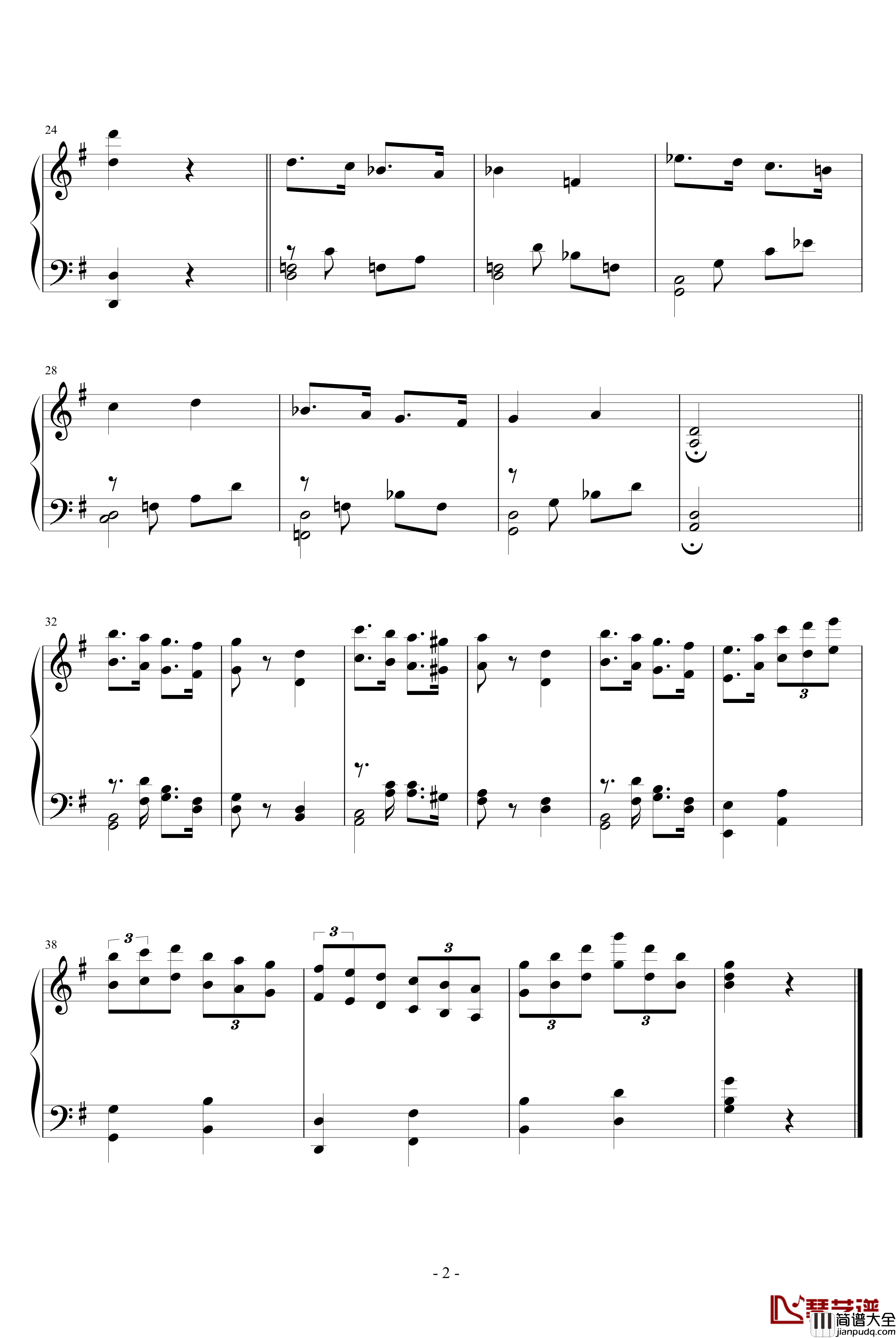 女巫之舞钢琴谱_帕格尼尼