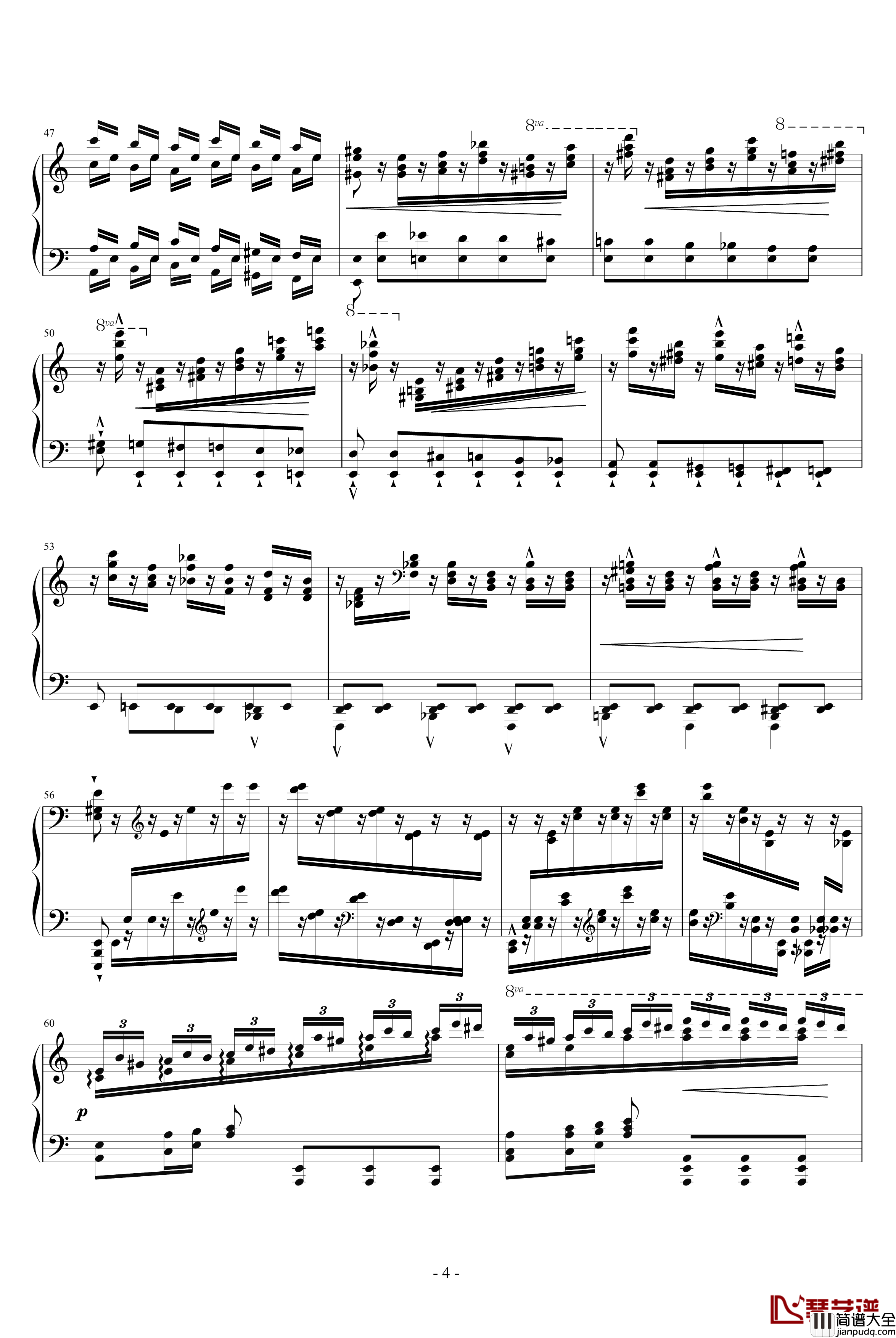 12首大练习曲钢琴谱_第2首_李斯特