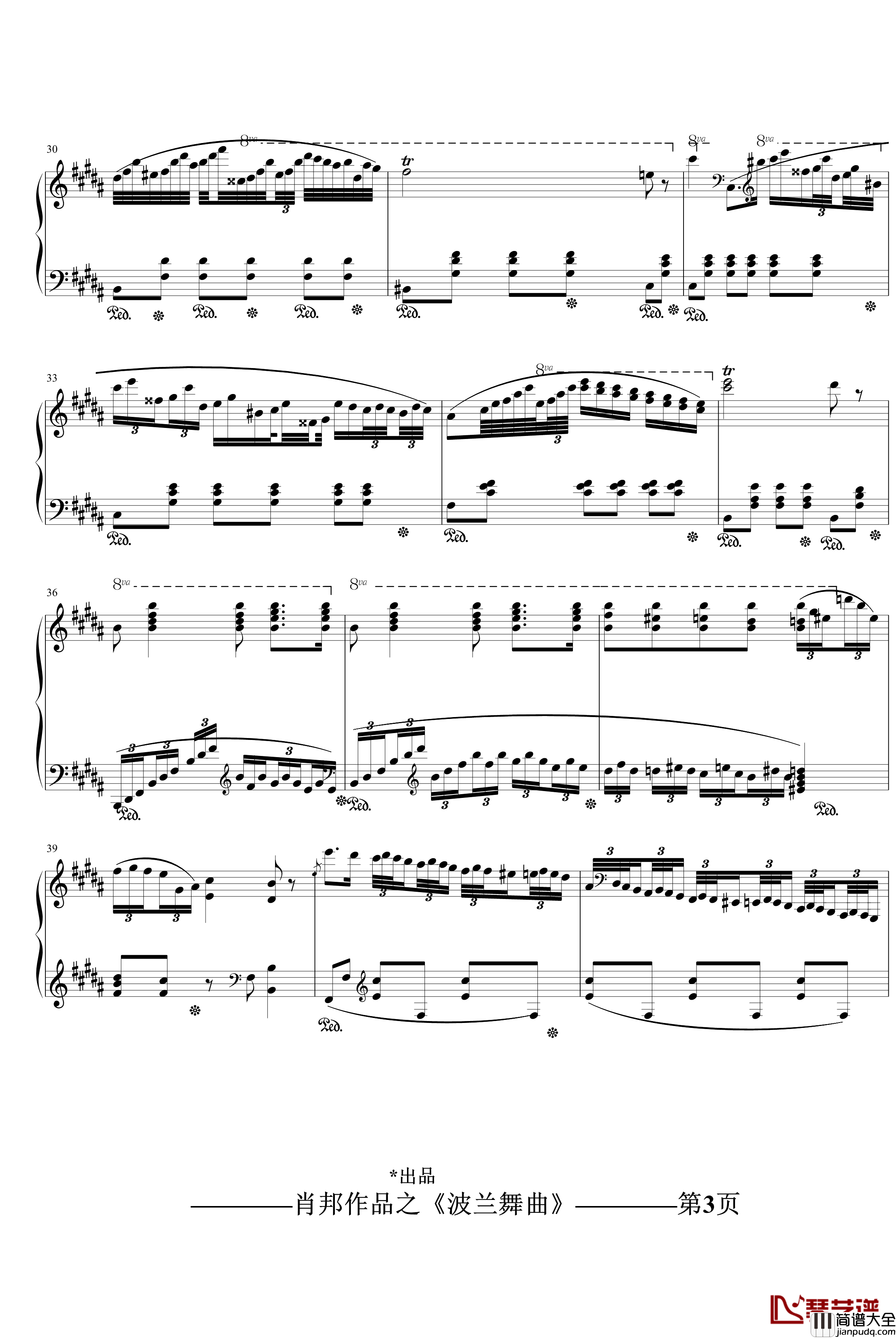 波兰舞曲钢琴谱_再制作_肖邦_chopin