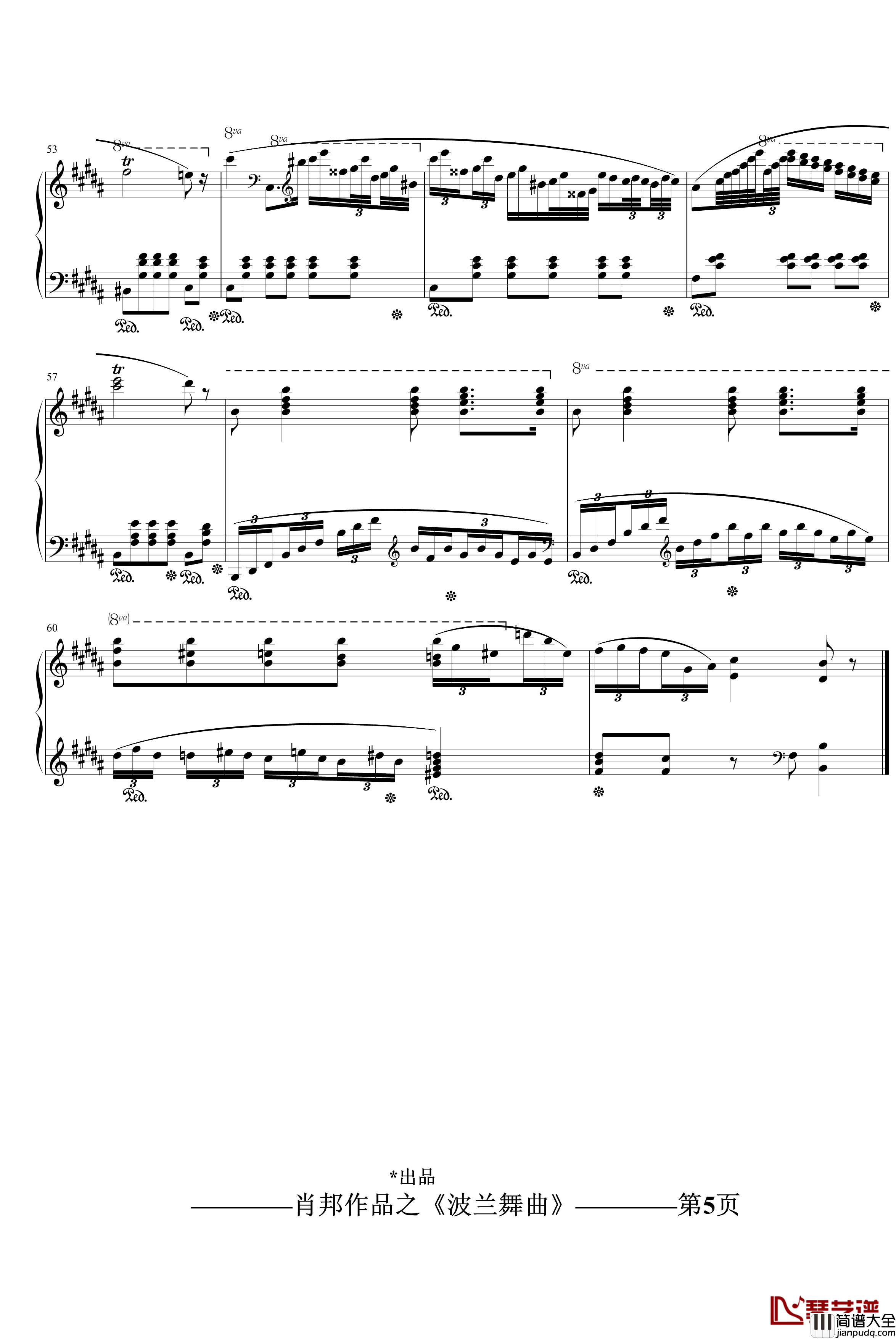 波兰舞曲钢琴谱_再制作_肖邦_chopin