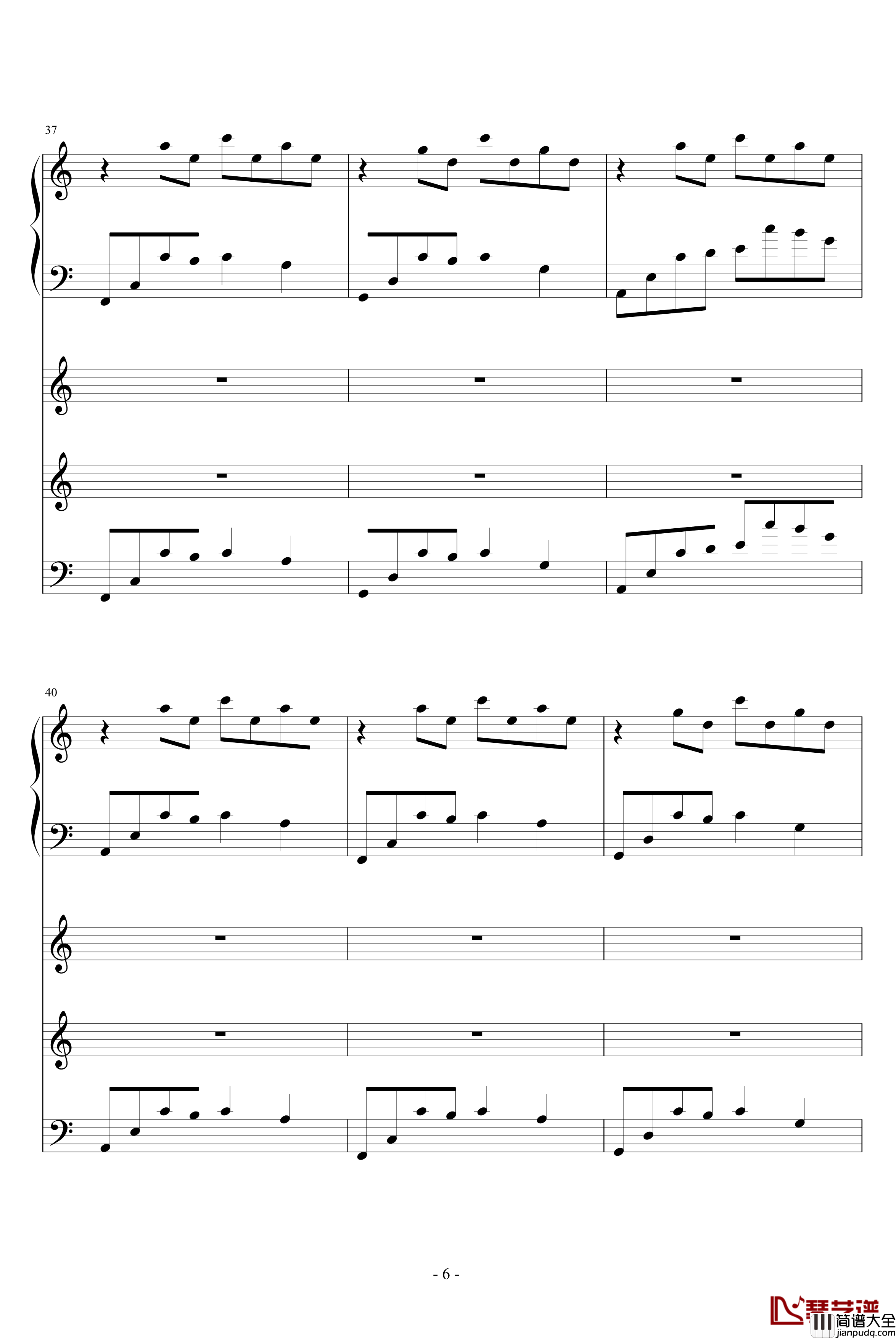 寻秦记插曲钢琴谱_赵国公主_影视