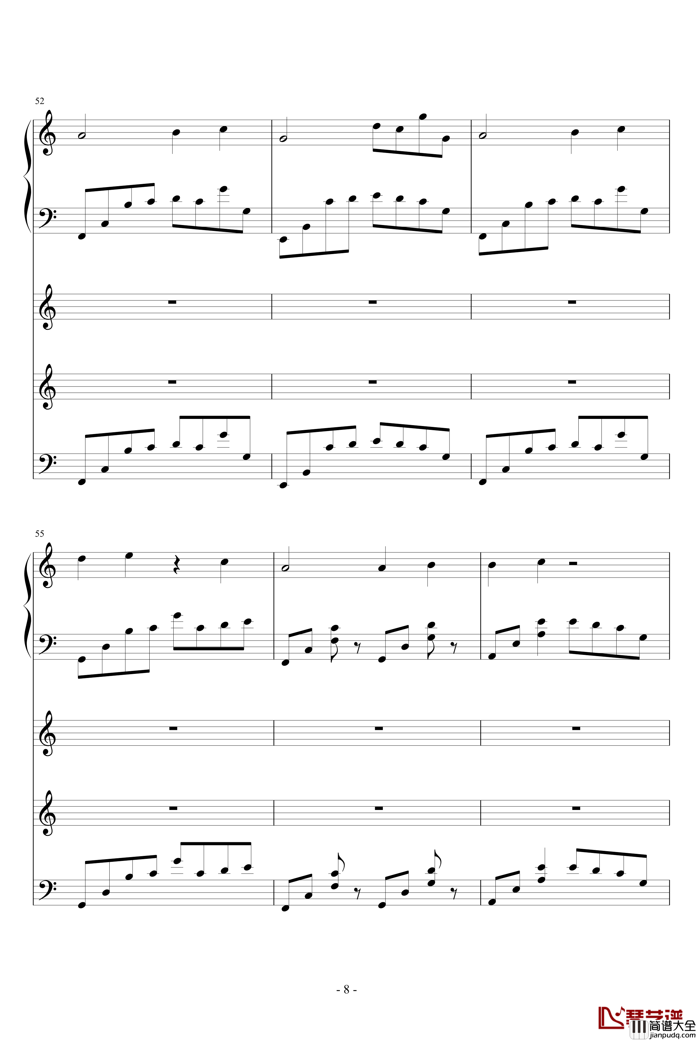 寻秦记插曲钢琴谱_赵国公主_影视