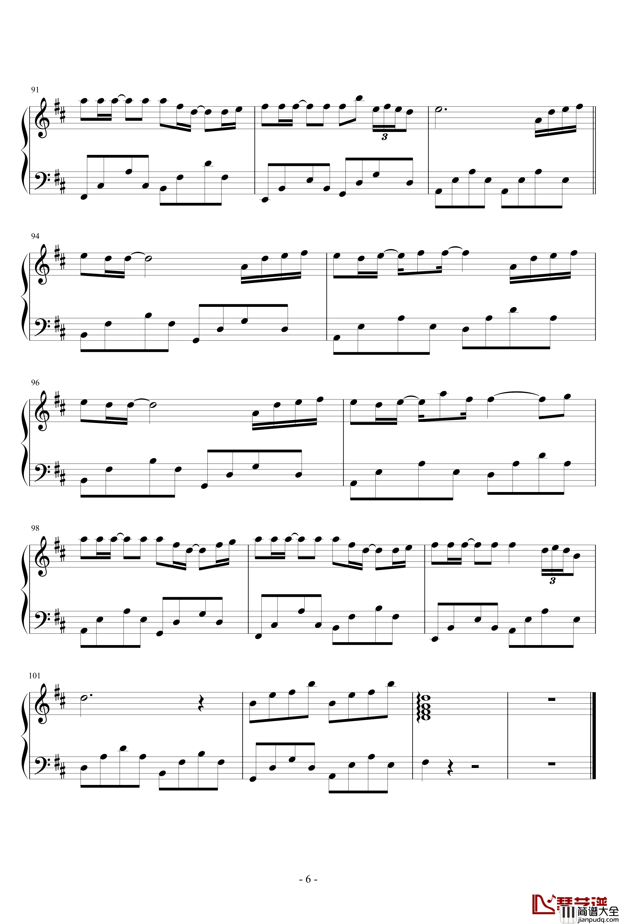 the_rain钢琴谱_简单版_久石让