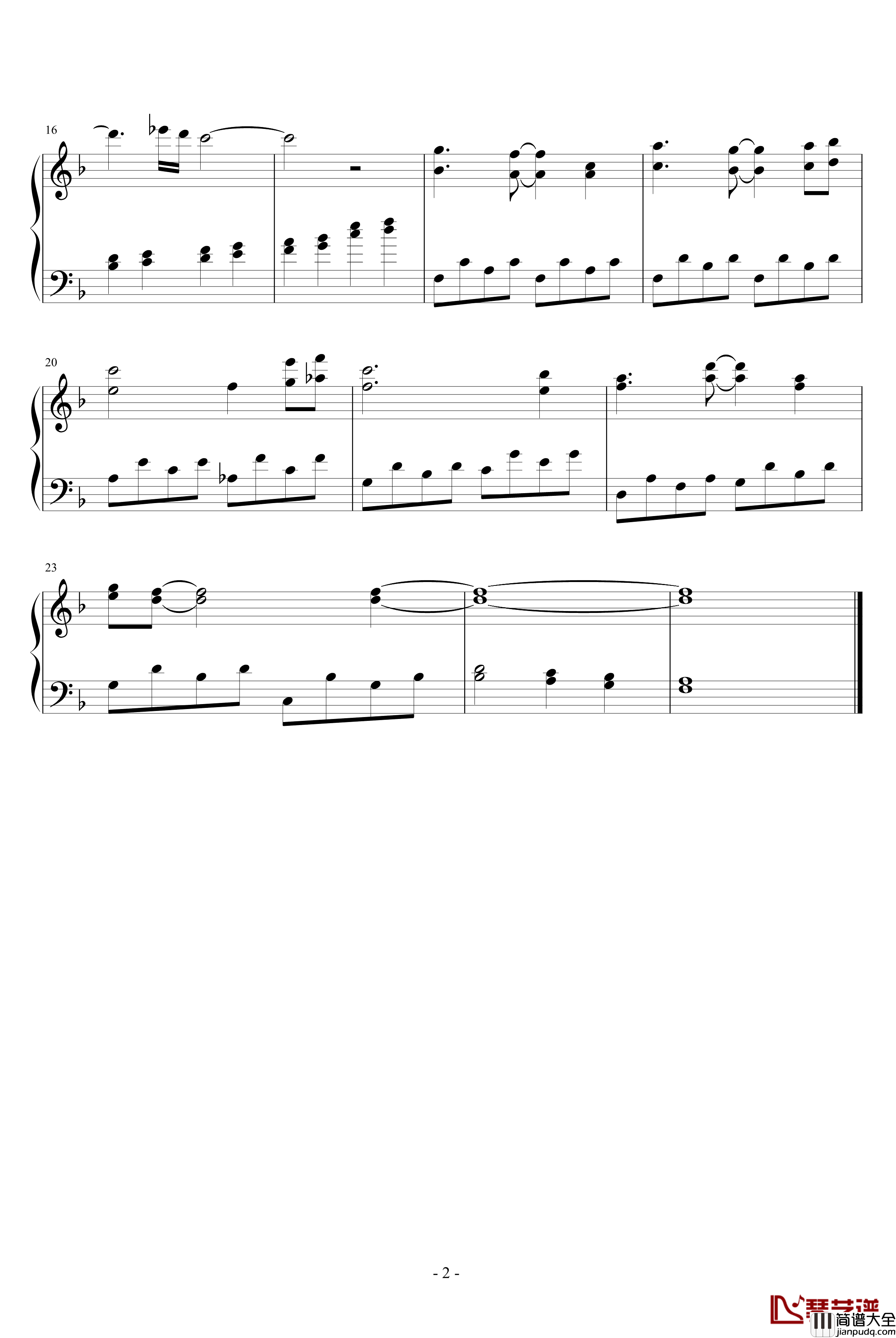 温暖的记忆钢琴谱_动漫影视