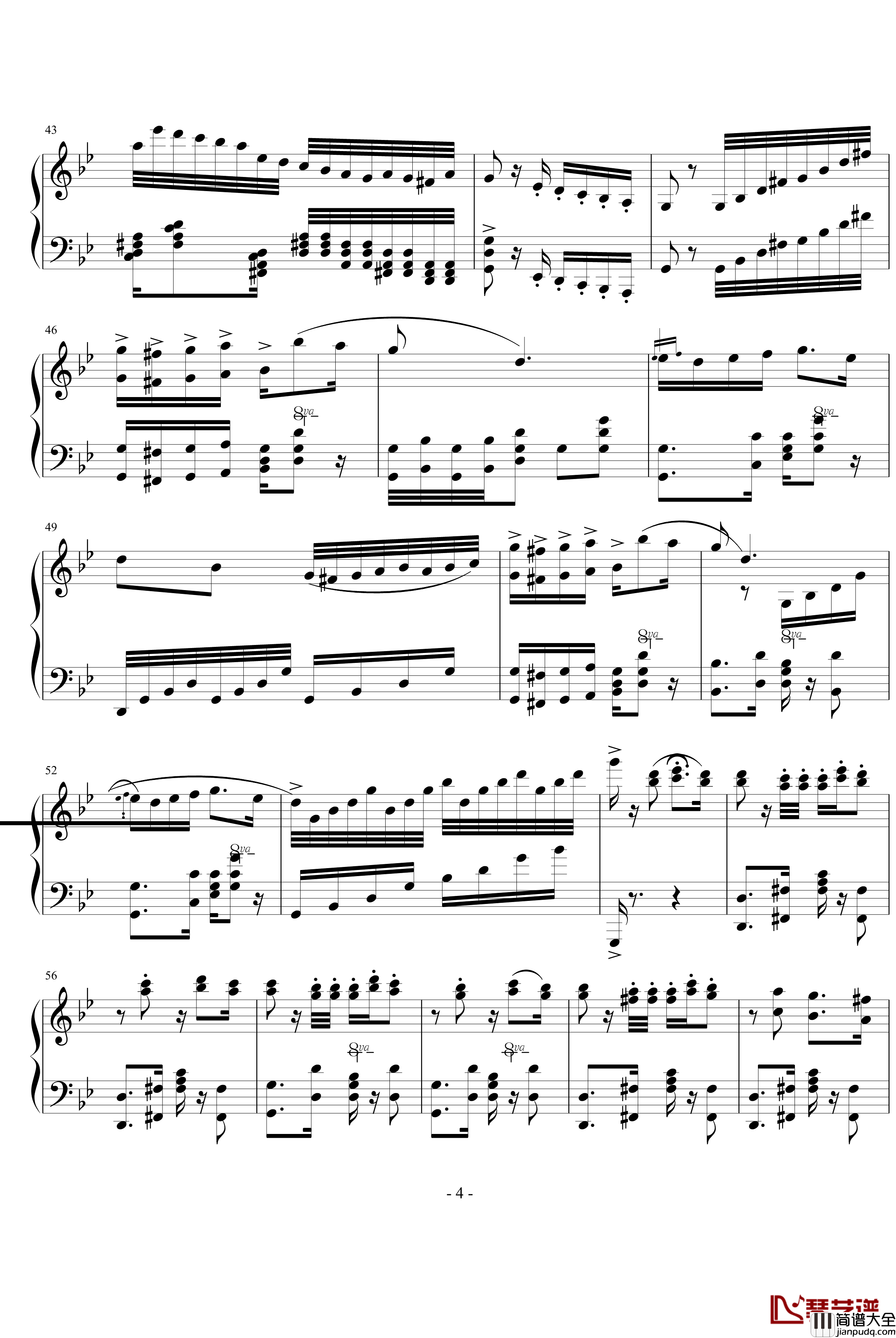 化装舞钢琴谱_罗德里兹