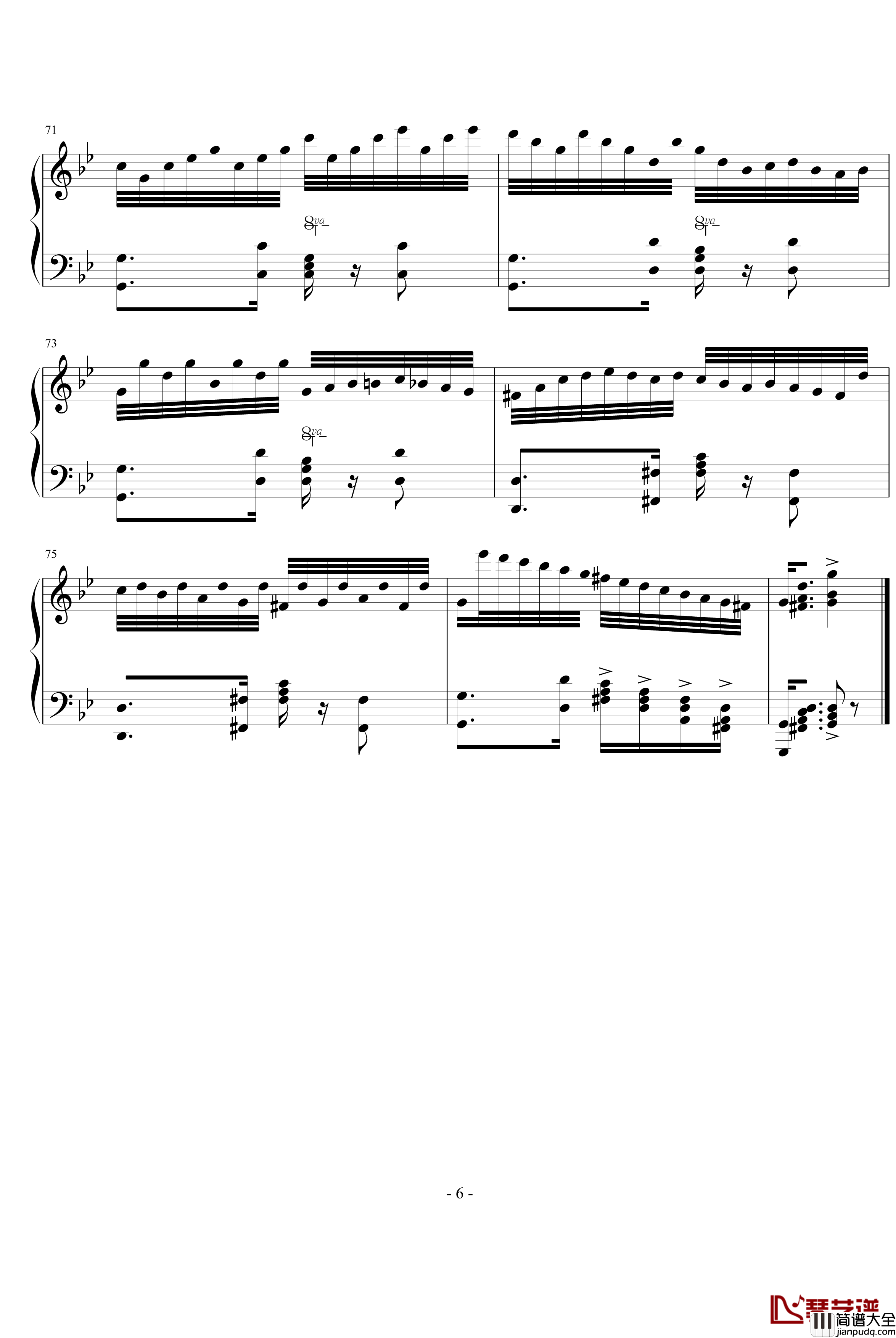 化装舞钢琴谱_罗德里兹