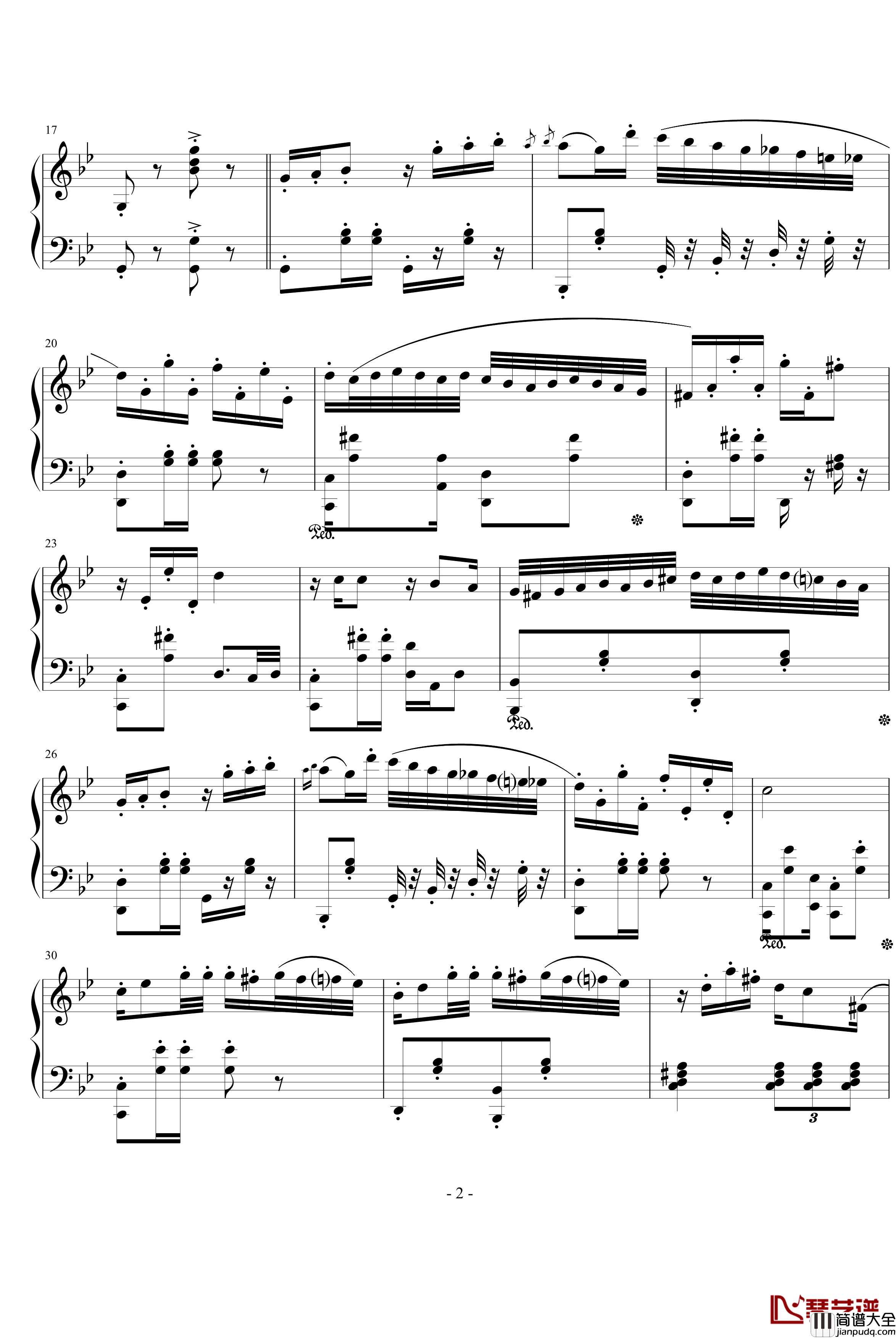 化装舞钢琴谱_罗德里兹