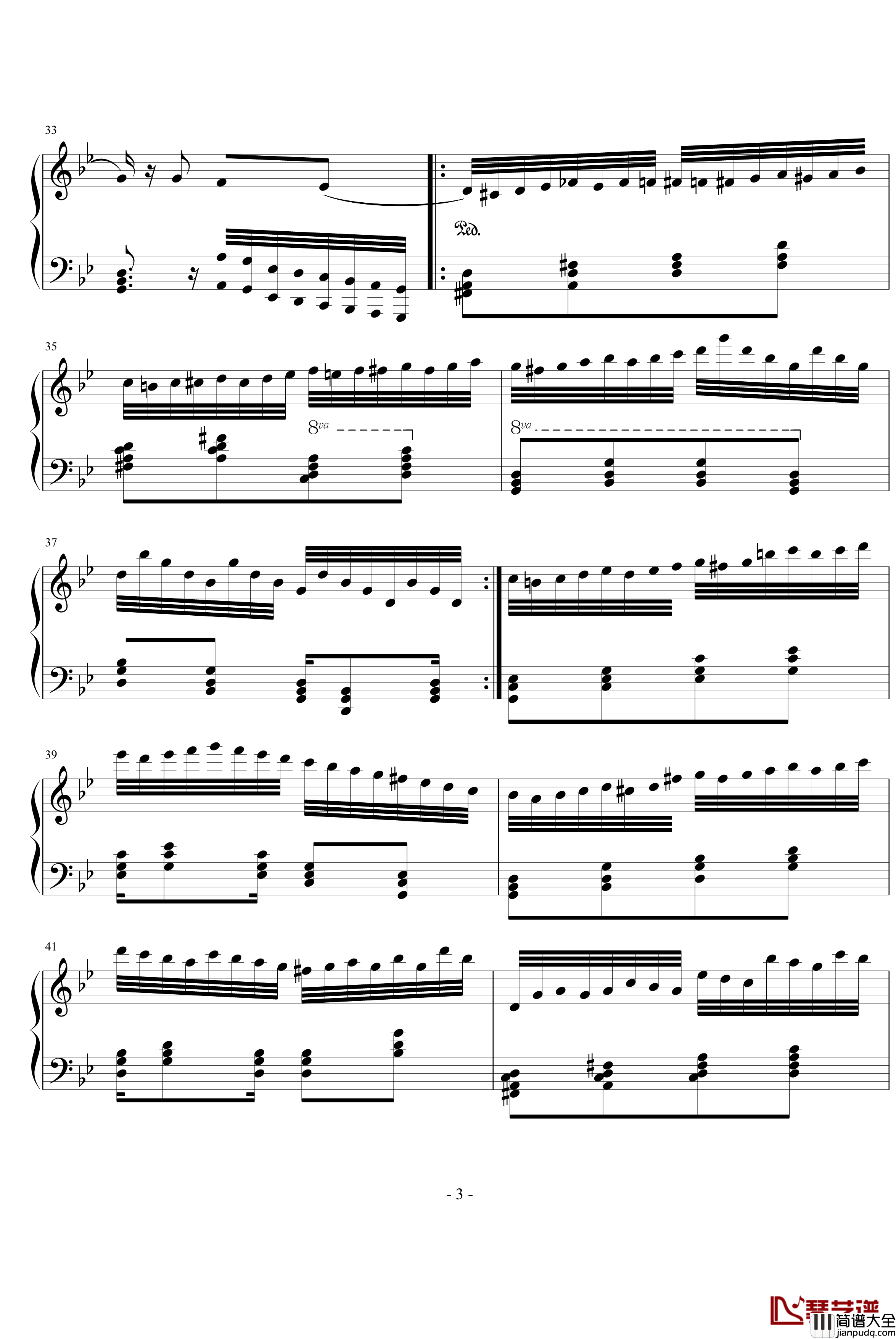 化装舞钢琴谱_罗德里兹