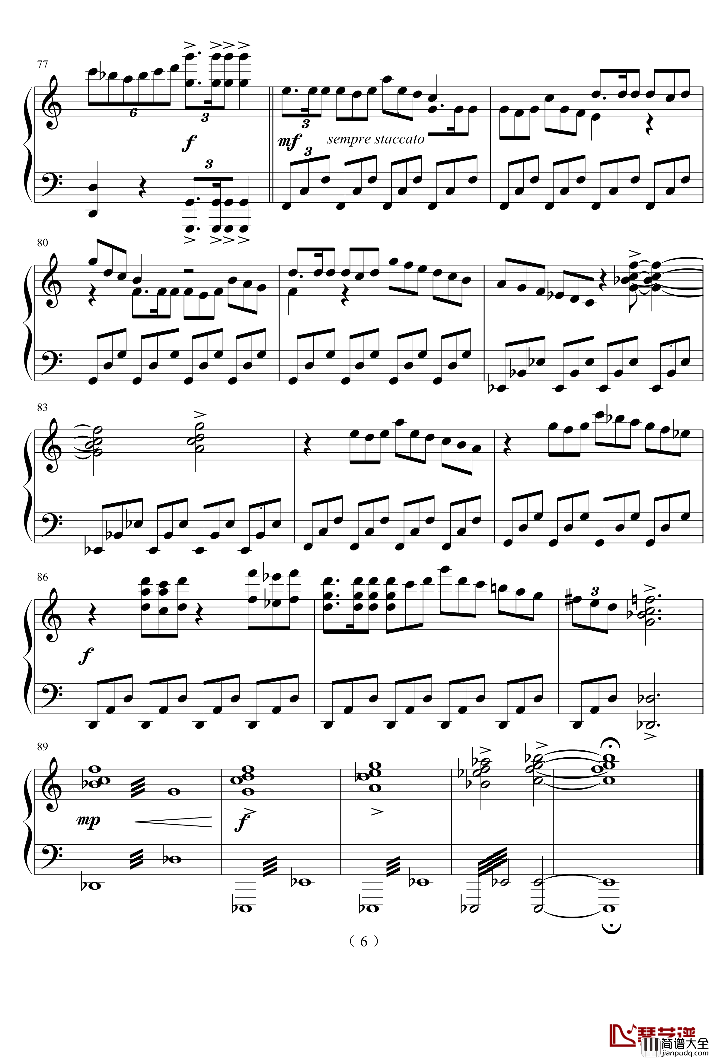 千与千寻片头插曲钢琴谱_千与千寻